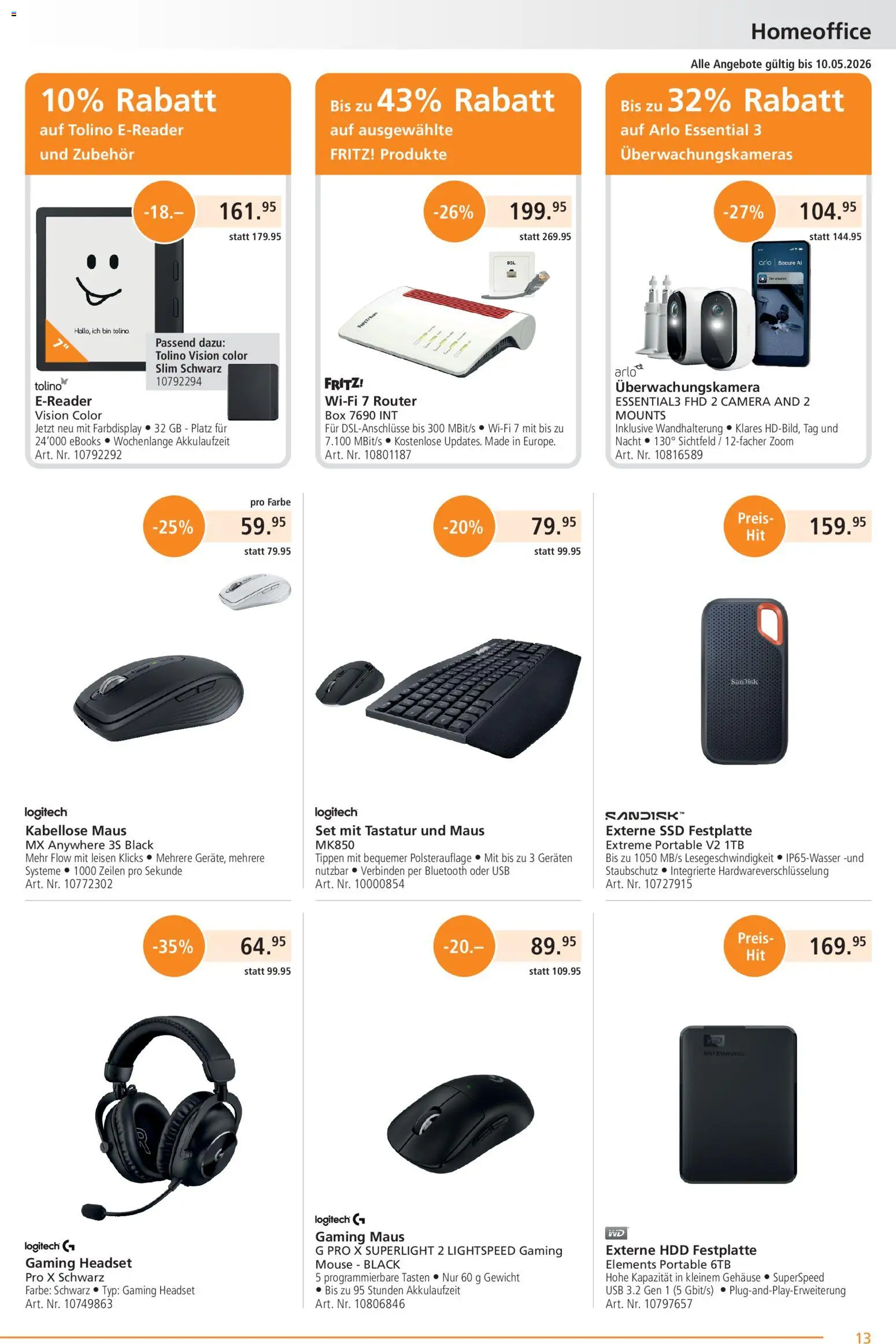 Fust aktionen – gültig ab 01.05.2026 | Seite: 13 | Produkte: Box, Maus, Usb, Gewicht