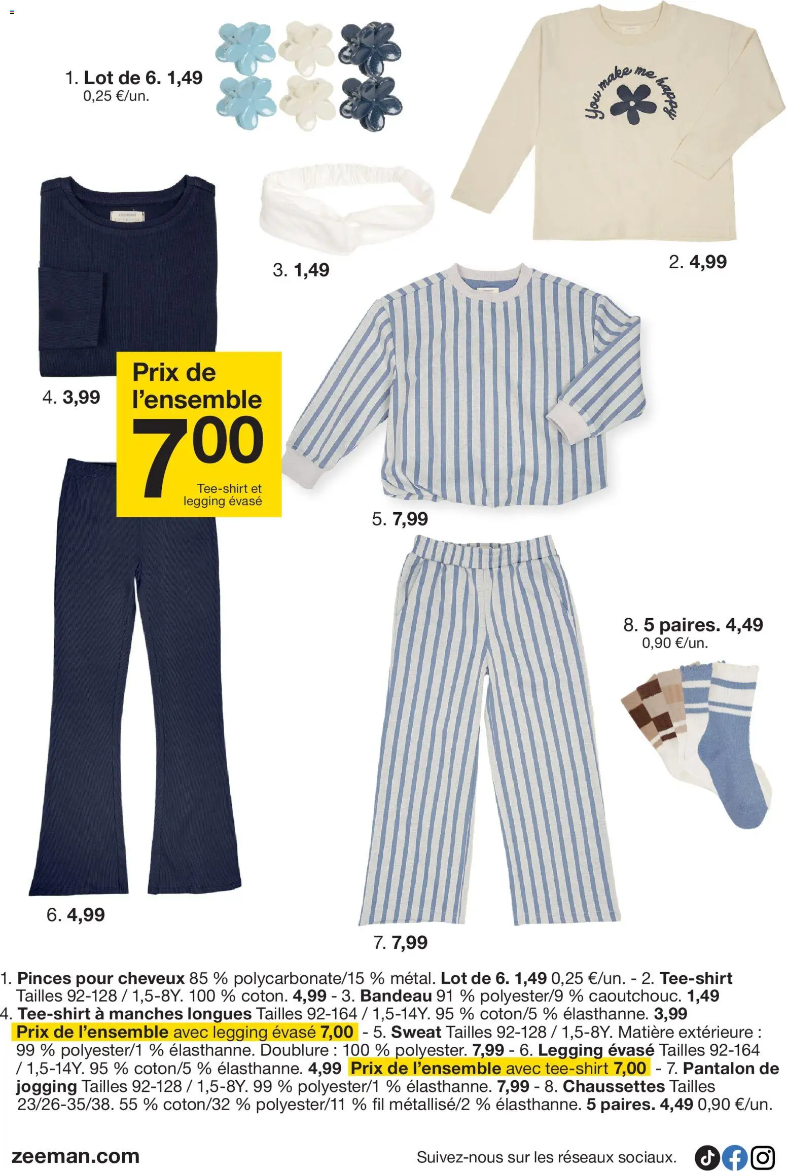 {H1} | Page: 4 | Produits: Pinces, Chaussettes, Pantalon, Legging