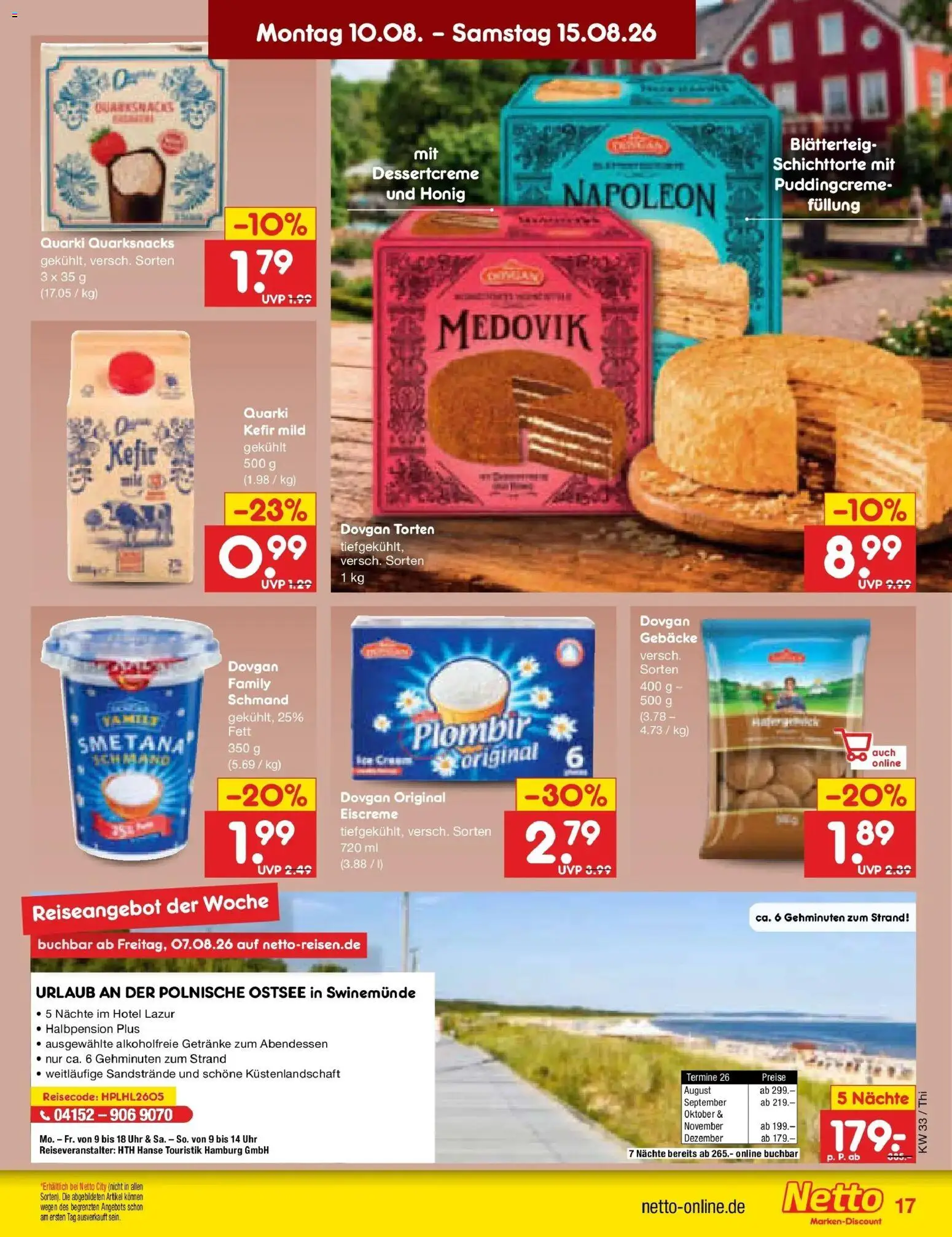 Netto Marken-Discount Prospekt Pirna (ab 10.08.2026) » Angebote | Seite: 21 | Produkte: Kefir, Eiscreme, Uhr