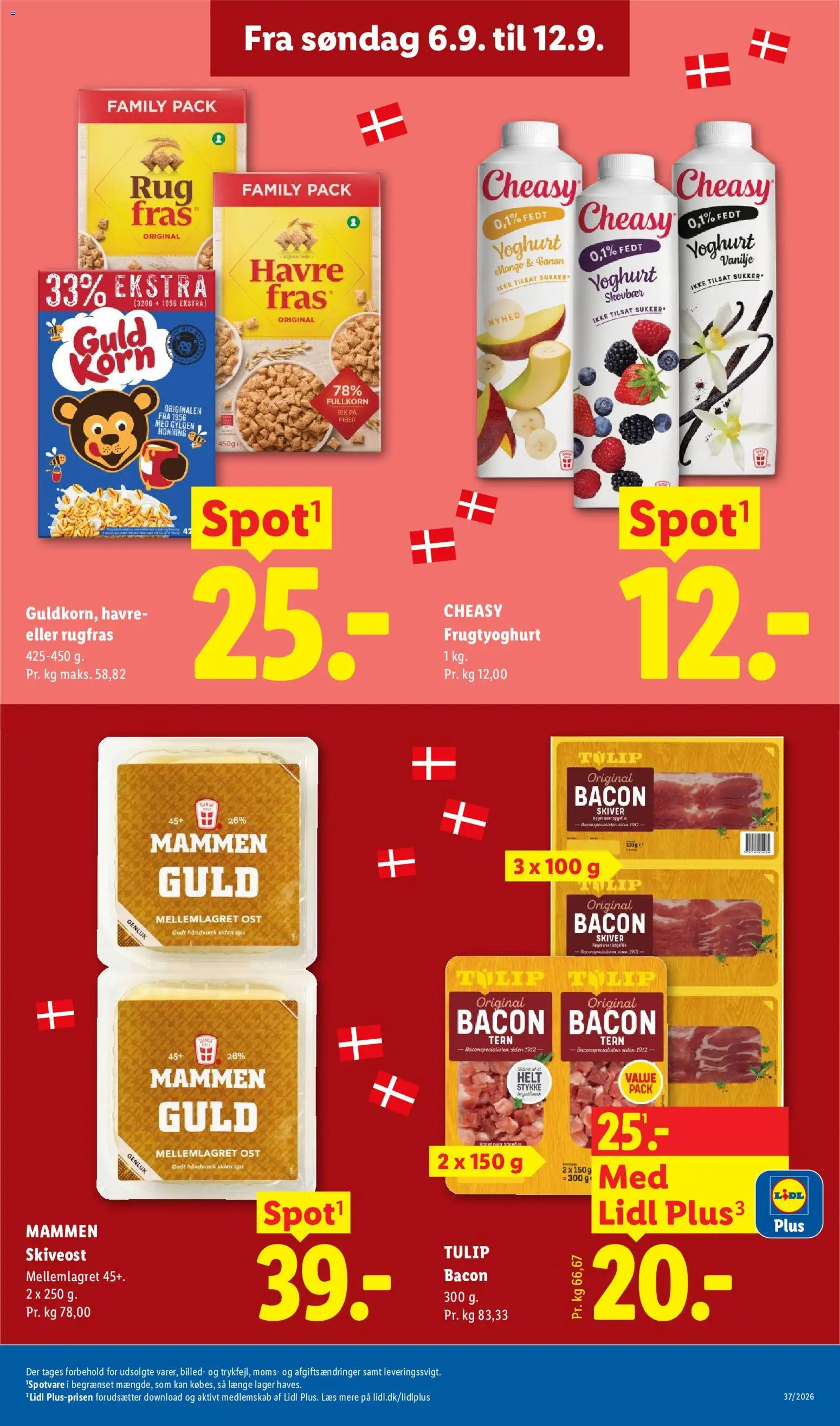 Lidl tilbudsavis – gyldig fra 06/09/2026 | Side: 3 | Produkter: Ost, Bacon, Honning, Sukker