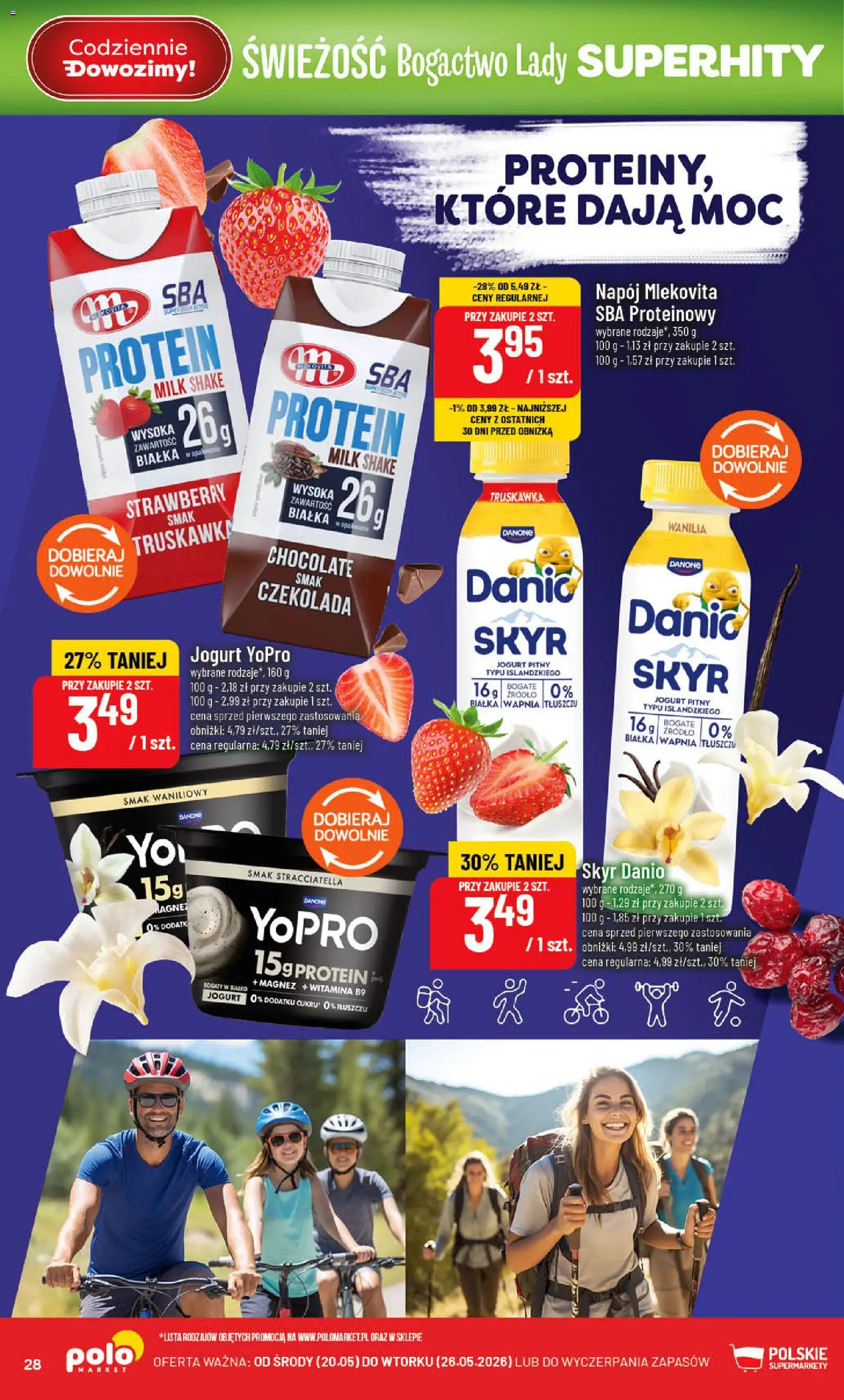 POLOmarket gazetka od 20.05.2026 | Strona: 28 | Produkty: Jogurt pitny, Jogurt, Czekolada, Skyr
