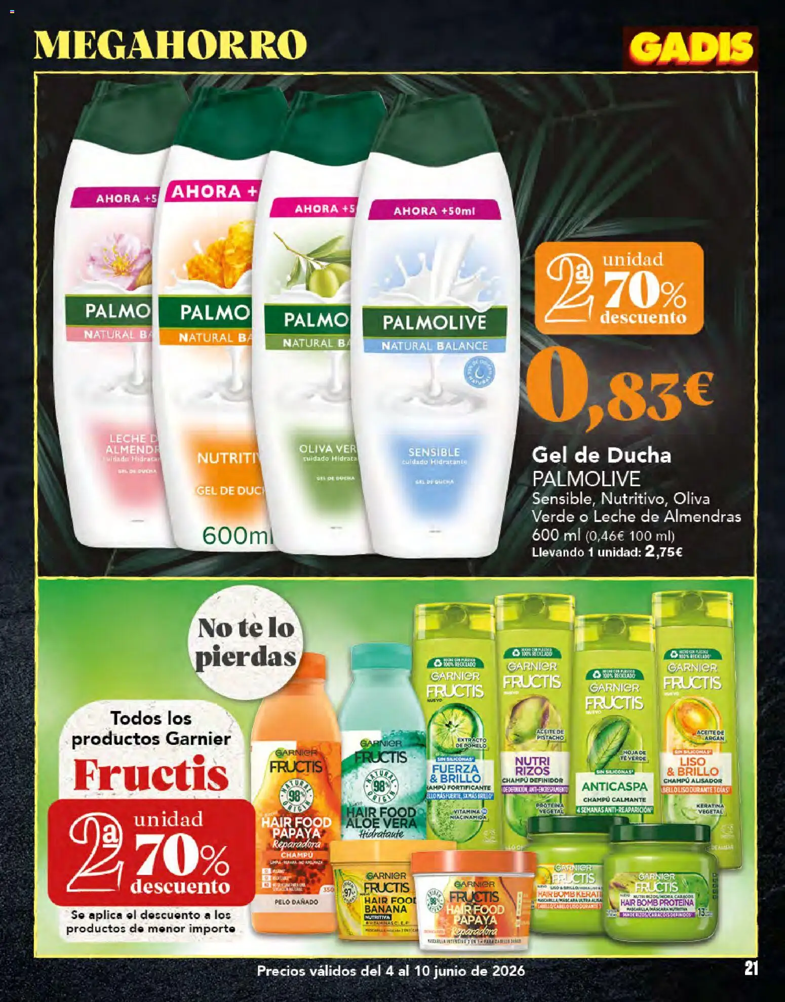 Gadis folleto │ válido desde el 04.06.2026 | Página: 21 | Productos: Champú, Leche, Té, Ducha