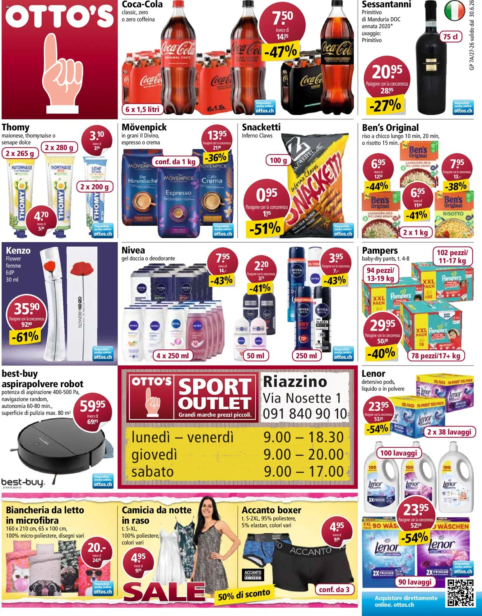Otto's aktionen IT – gültig ab 30.06.2026 | Seite: 1 | Produkte: Coca Cola, Boxer, Mayonnaise, Pampers