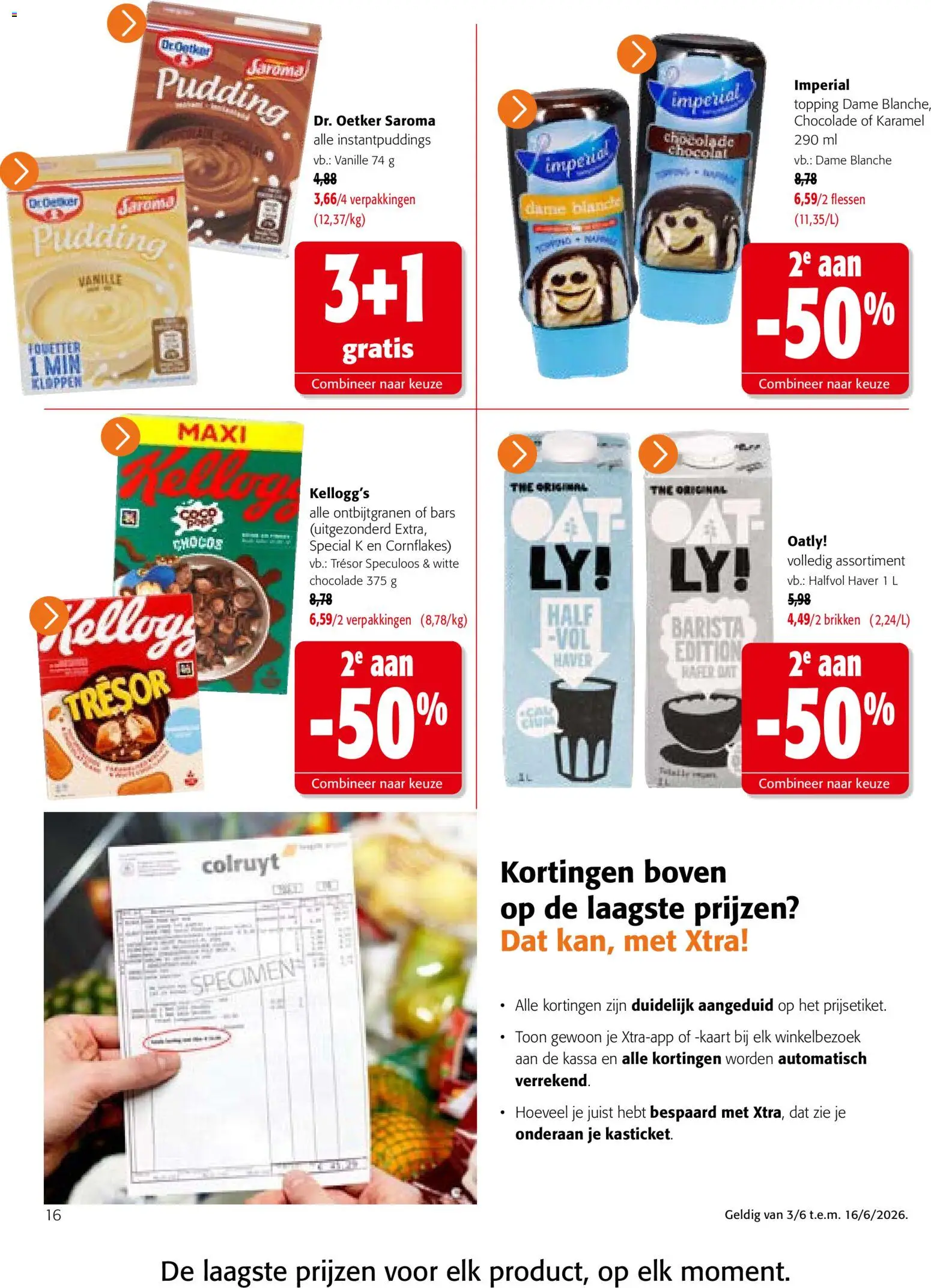 {H1} | Pagina: 16 | Producten: Pudding, Haver, Kaart, Chocolade