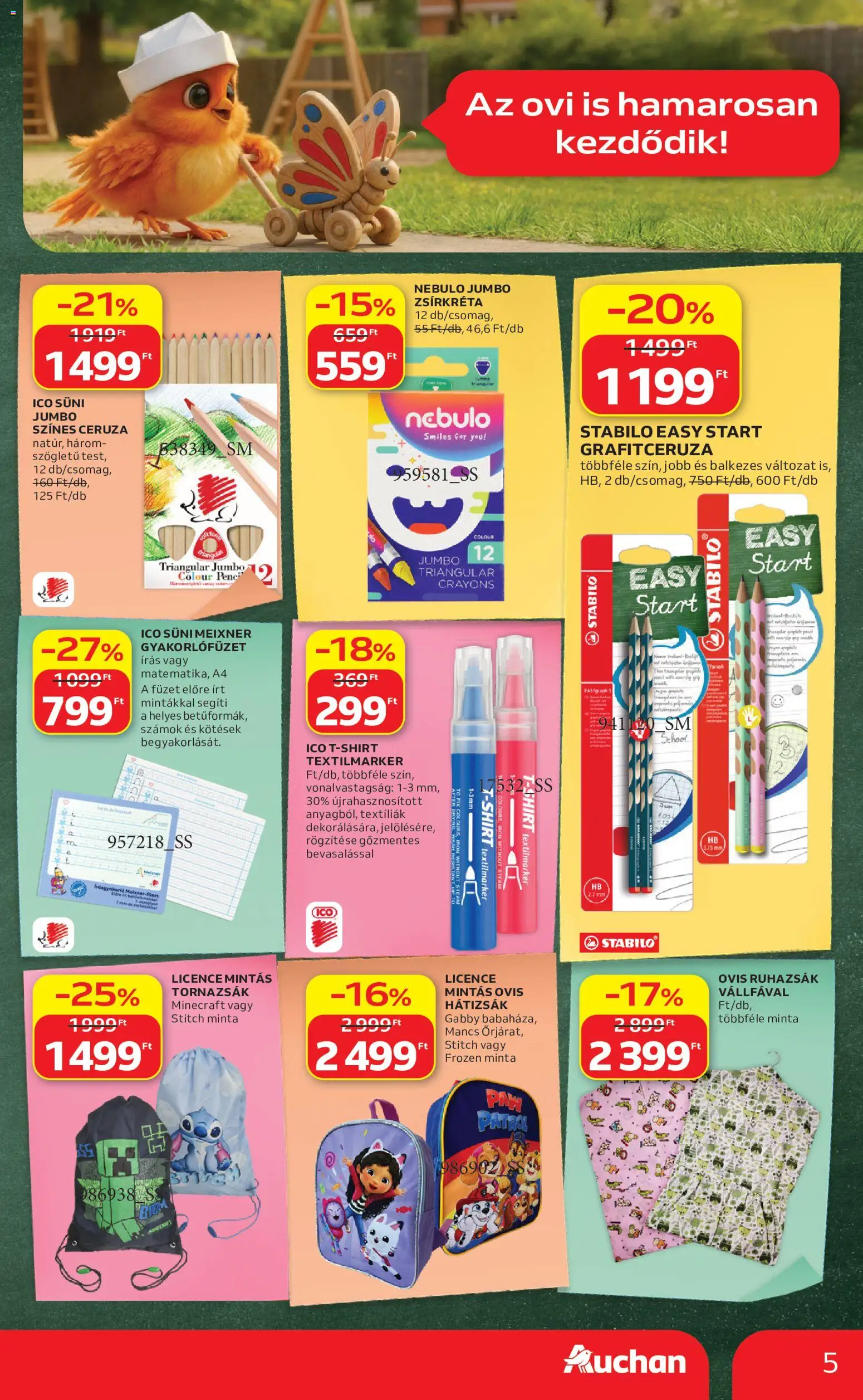 Auchan akciós ujság - amely érvényes a következő dátumtól: 2026.07.23. | Oldal: 5 | Termékek: Hátizsák