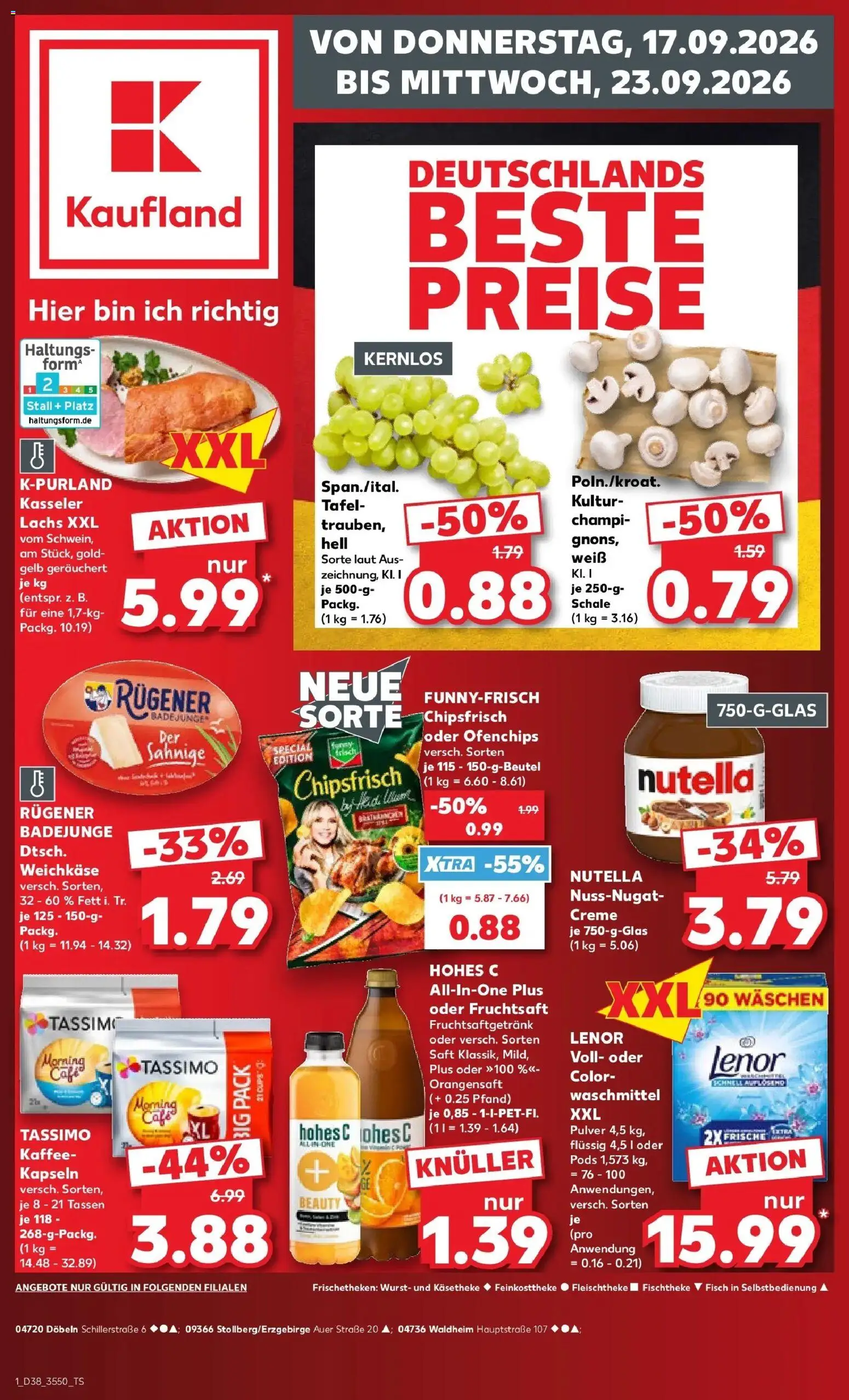 Prospekt Kaufland ab 14.09.2026 » Angebote Online zum Blättern | Seite: 13 | Produkte: Kaffee, Creme, Nutella, Lachs