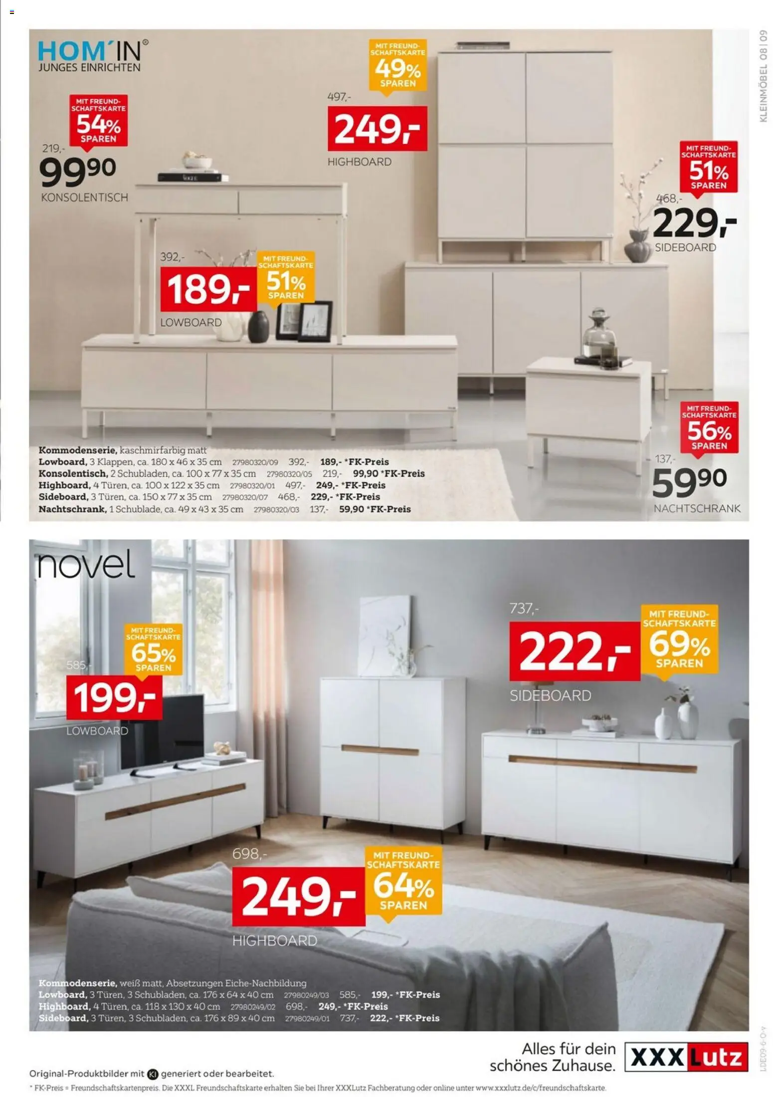 XXXLutz Aufbewahrung & Deko – gültig ab 12.09.2026 | Seite: 9 | Produkte: Sideboard, Lowboard, HIghboard, Konsolentisch