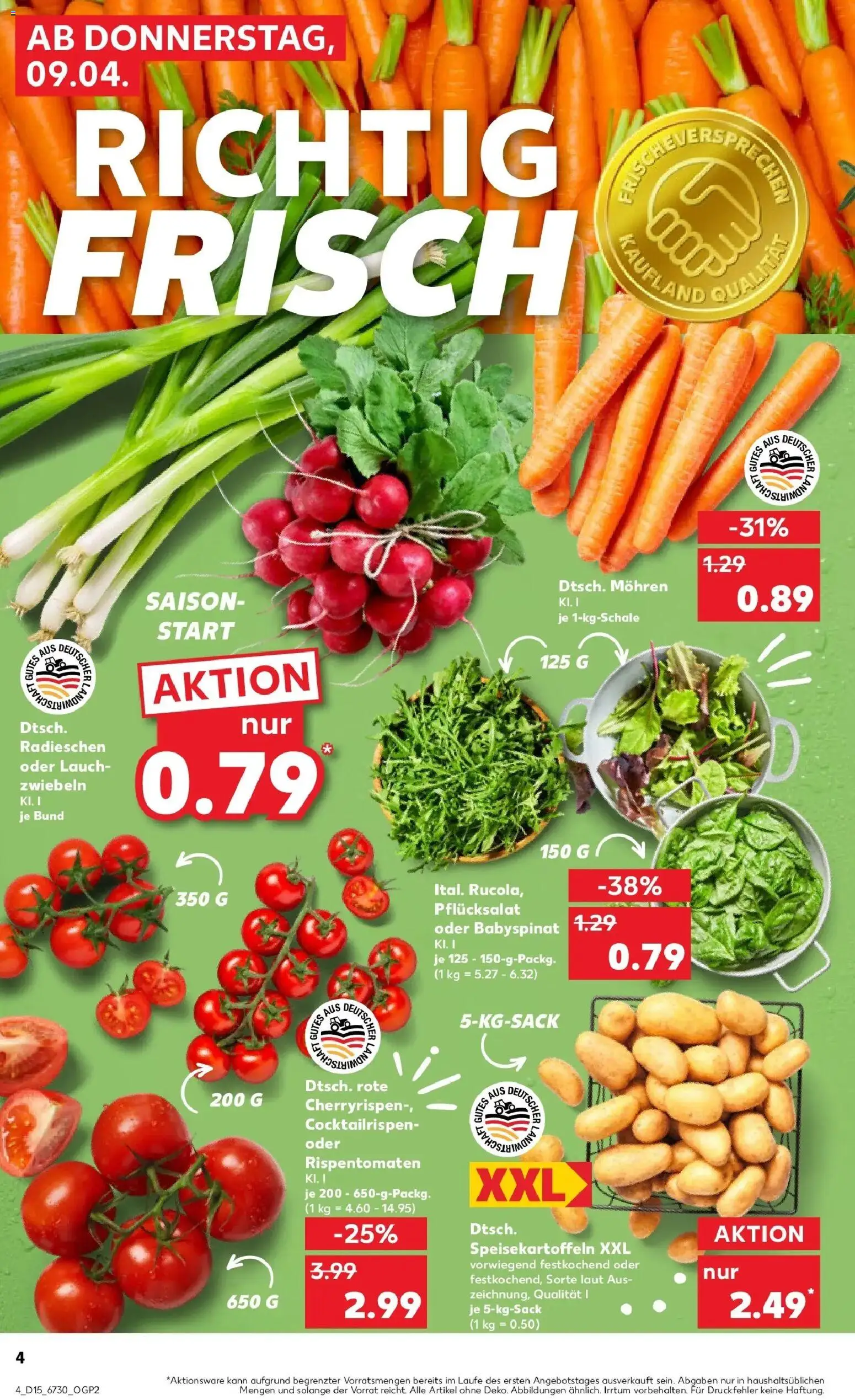 Kaufland Prospekt Zeitz	 – gültig ab 08.04.2026 | Seite: 4 | Produkte: Mohren, Zwiebeln