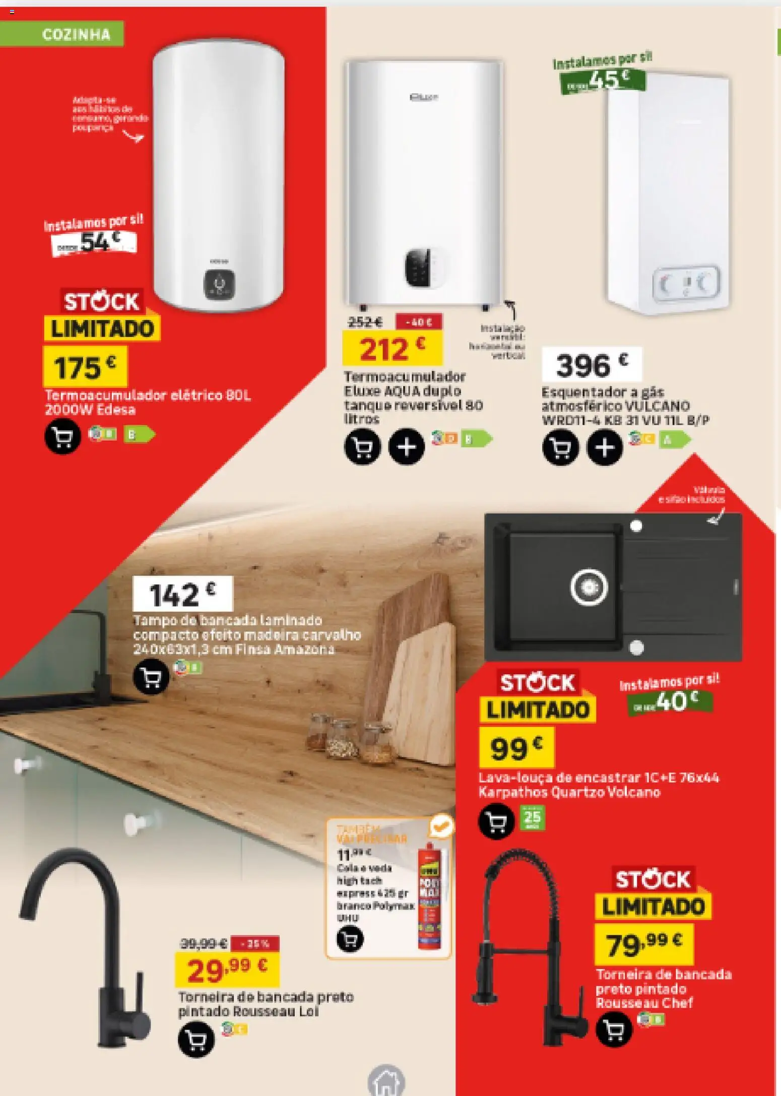 Leroy Merlin Arquipélago dos Açores │ válido de 30.04.2026 | Página: 18 | Produtos: Bancada, Tanque, Torneira