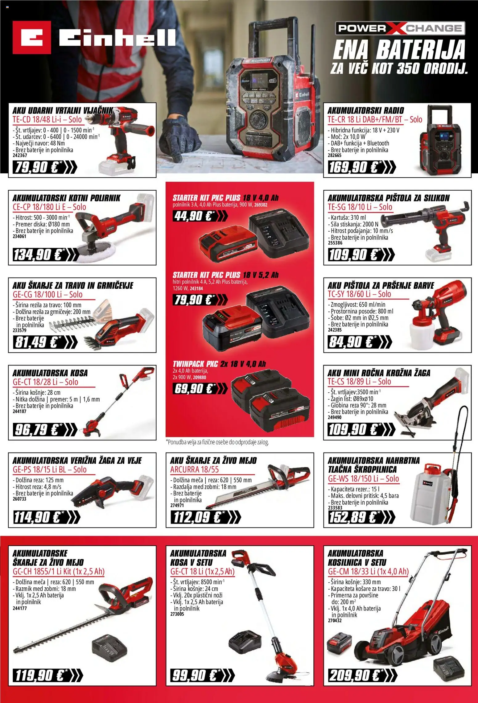 Novi Inpos katalog ponudbe – veljaven od 07.05.2026 | Stran: 25 | Izdelki: Verižna žaga, Baterije, Silikon, Krožna žaga