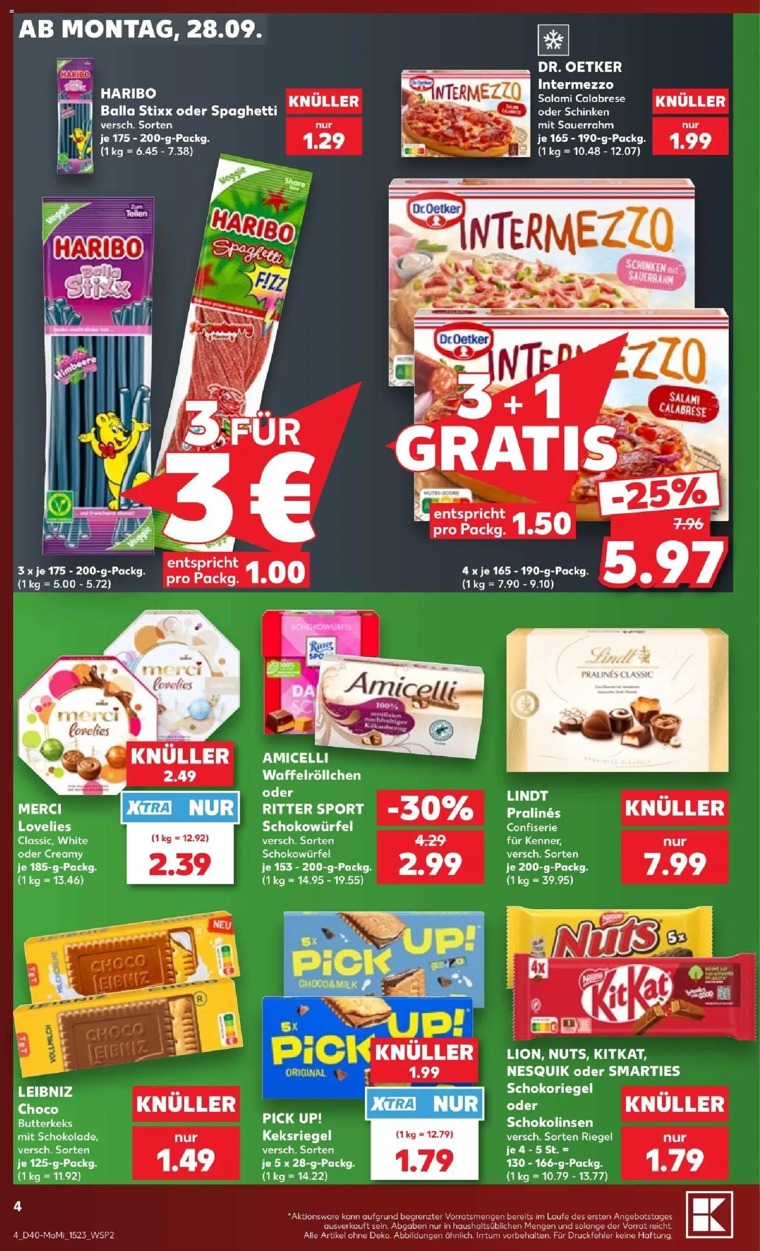 Kaufland Prospekt Leipzig – gültig ab 28.09.2026 | Seite: 4 | Produkte: Quark, Käse, Exquisa, Vanille