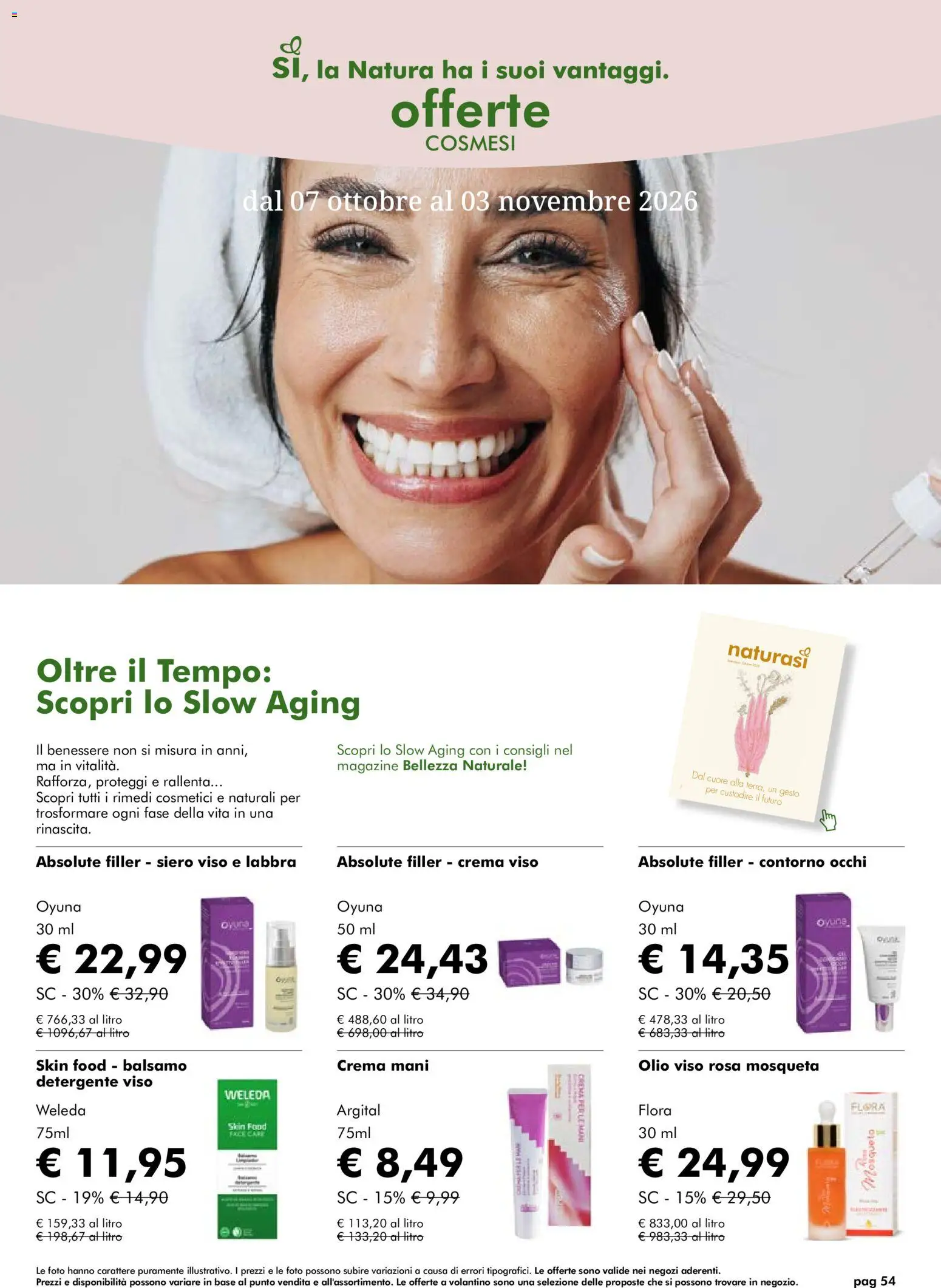 Volantino Natura Sì del 07/10/2026 | Pagina: 54 | Prodotti: Balsamo, Crema, Crema per le mani, Detergente