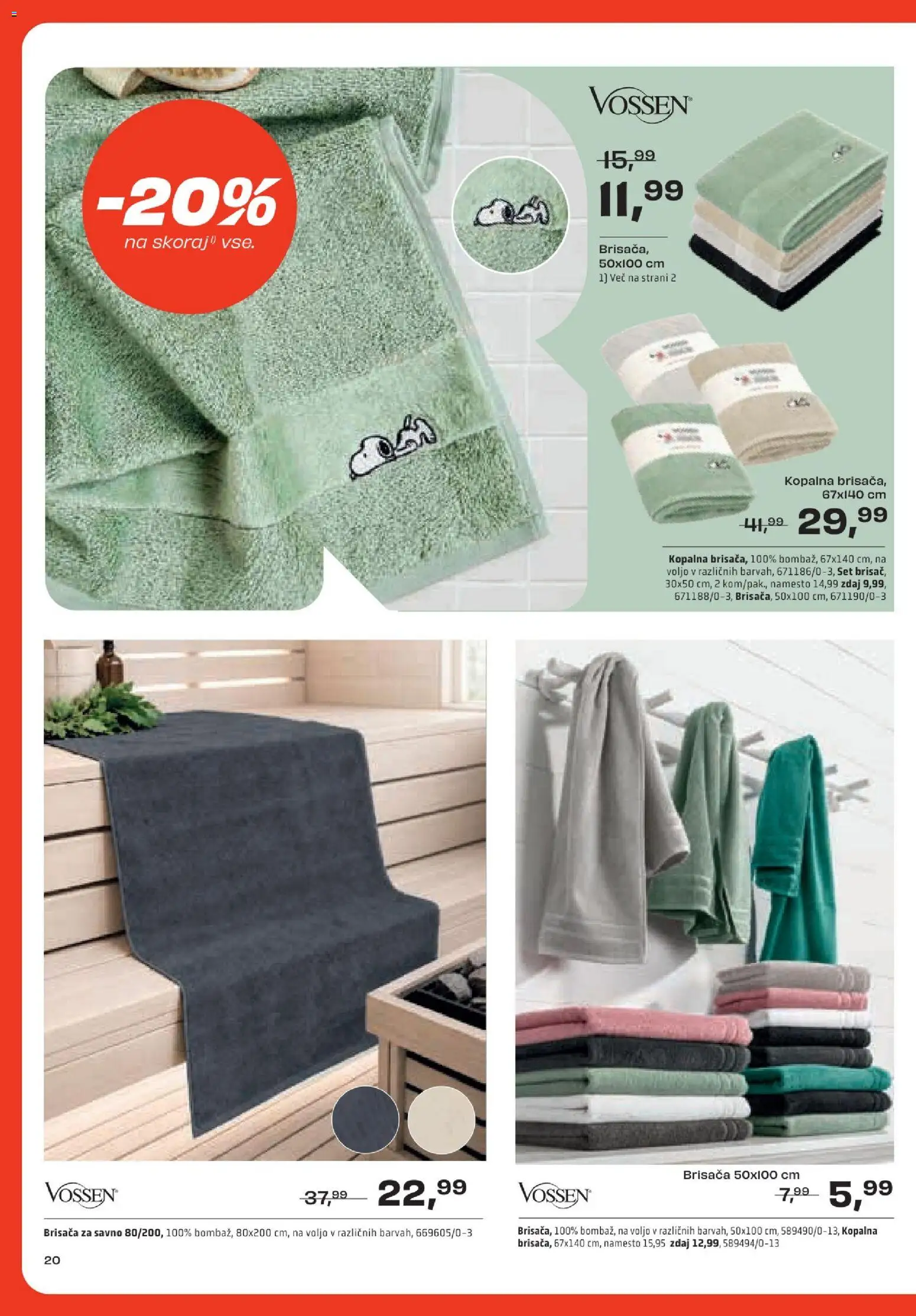Novi Rutar katalog ponudbe – veljaven od 29.09.2026 | Stran: 20 | Izdelki: Brisača
