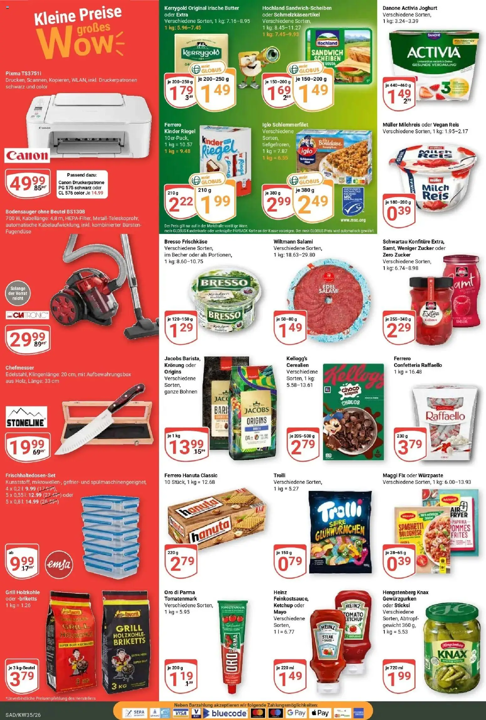 Globus Prospekt Schwandorf (ab 24.08.2026) » Angebote online | Seite: 4 | Produkte: Maggi, Kinder riegel, Oro di parma, Paprika