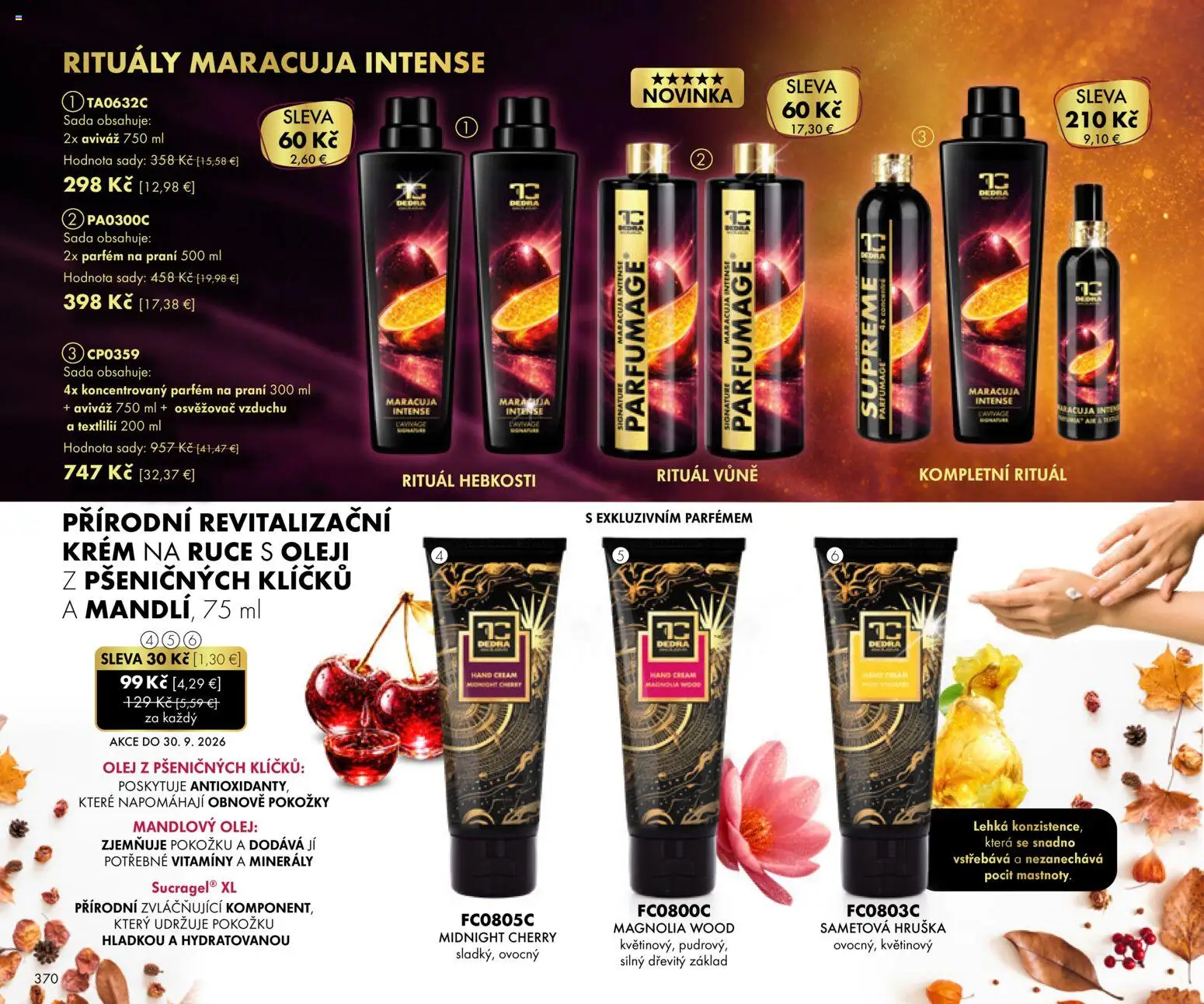 Nové Dedra akcie – leták je platný od 01.09.2026 | Strana: 70 | Produkty: Olej, Parfém, Aviváž, Krém