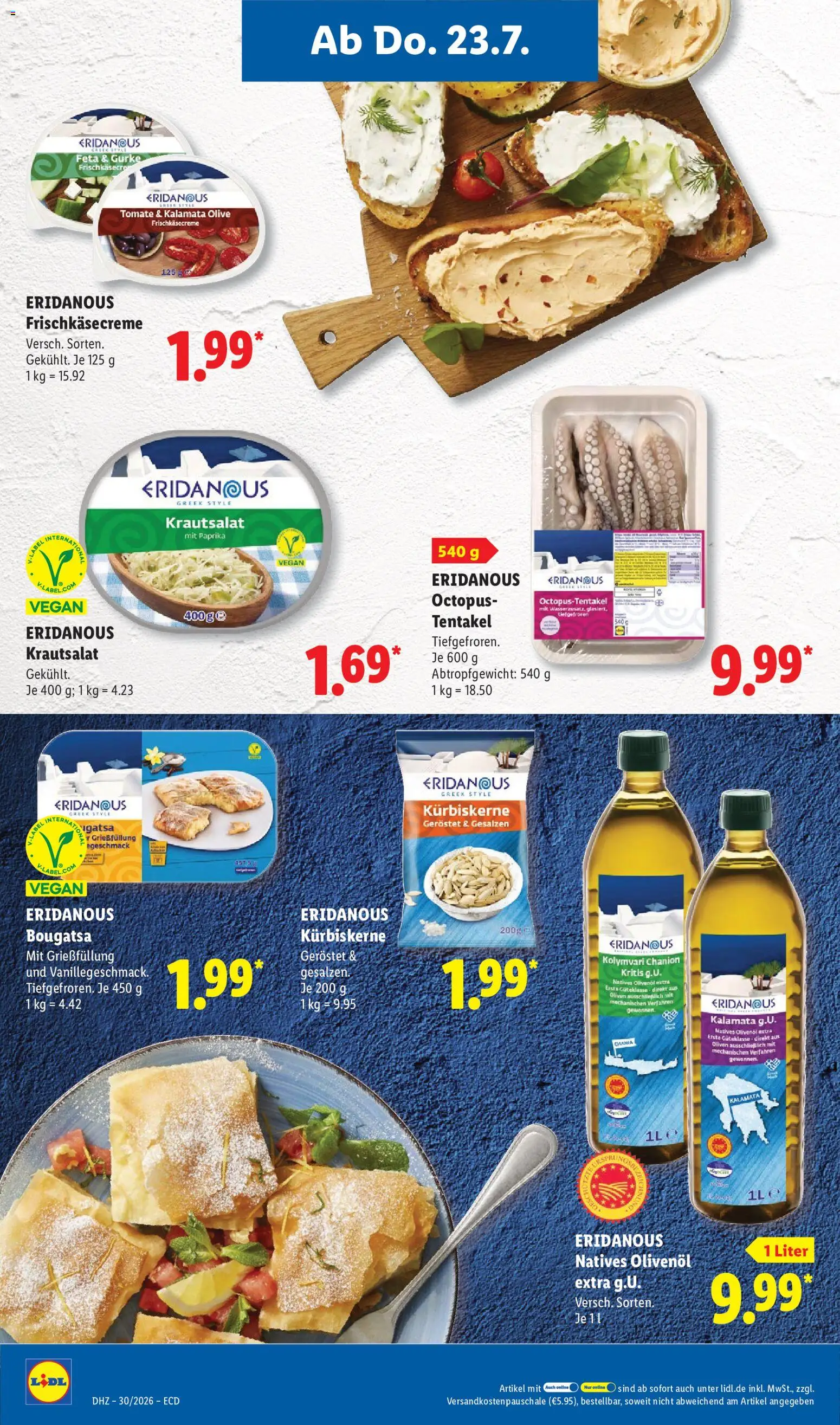 Lidl Prospekt – gültig ab 20.07.2026 | Seite: 58 | Produkte: Feta, Olivenol, Paprika