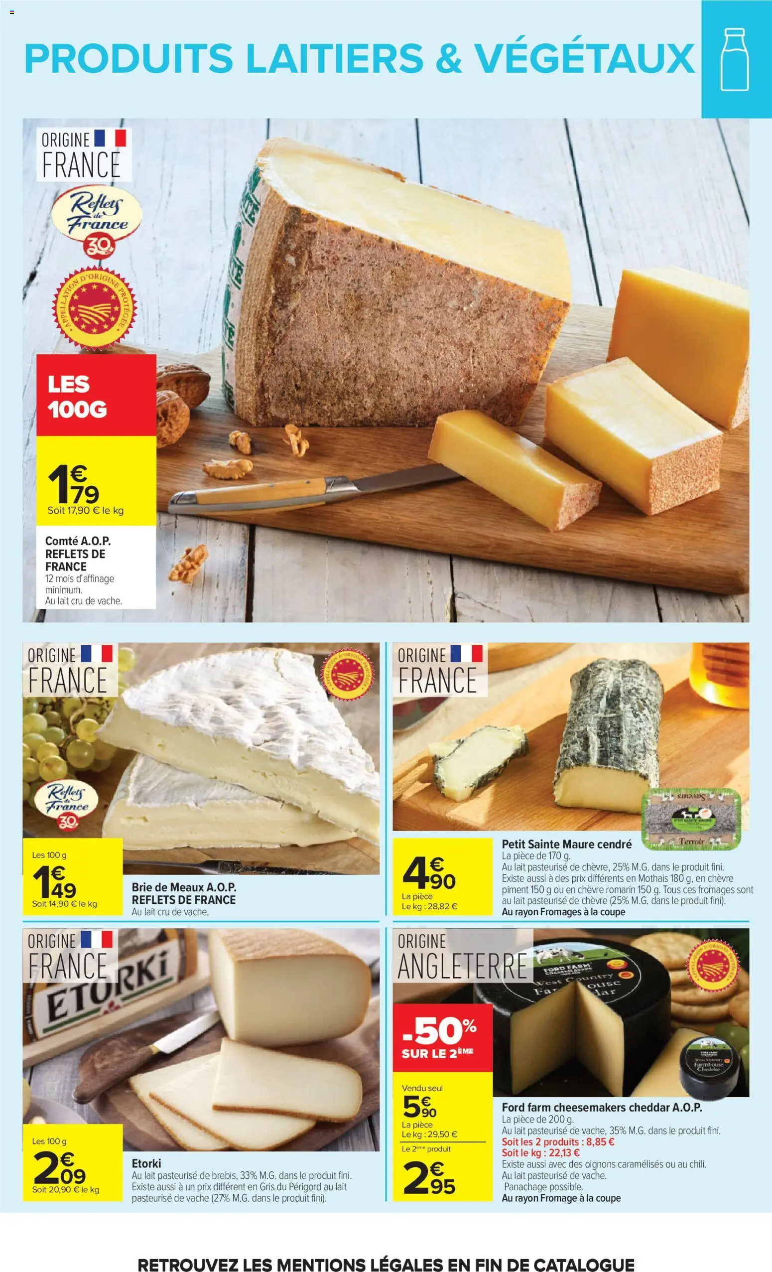{H1} | Page: 21 | Produits: Lait, Oignons, Cheddar, Brie