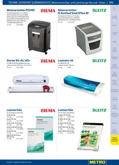 Metro angebote Gastro Non-Food Katalog ab 01.01.2026 gültig | Seite: 395 | Produkte: Bekleidung, Eis, Laminator, Aktenvernichter