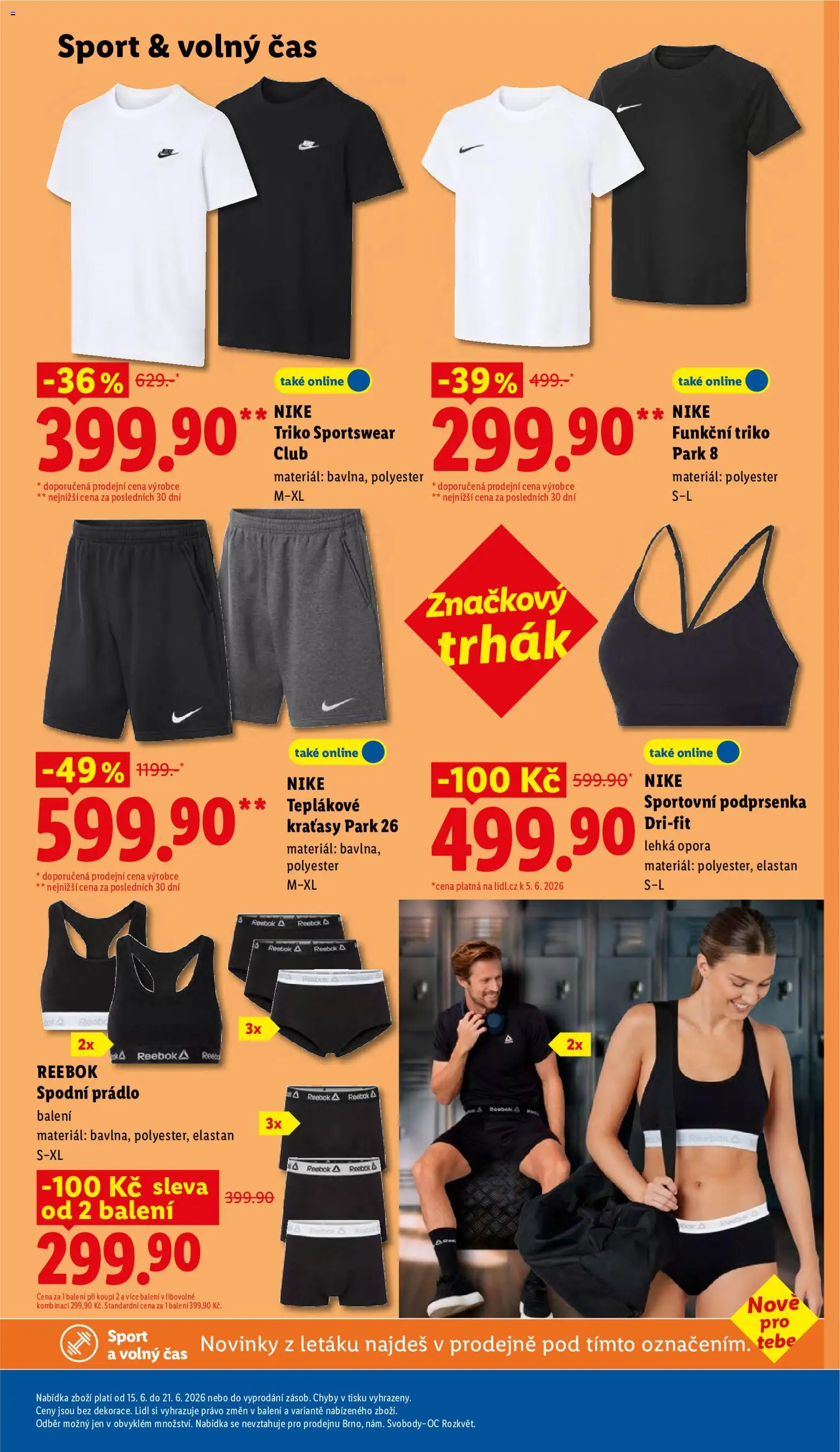 Lidl leták od 15.06.2026 | Strana: 39 | Produkty: Spodní prádlo, Podprsenka, Funkční triko, Sportovní podprsenka