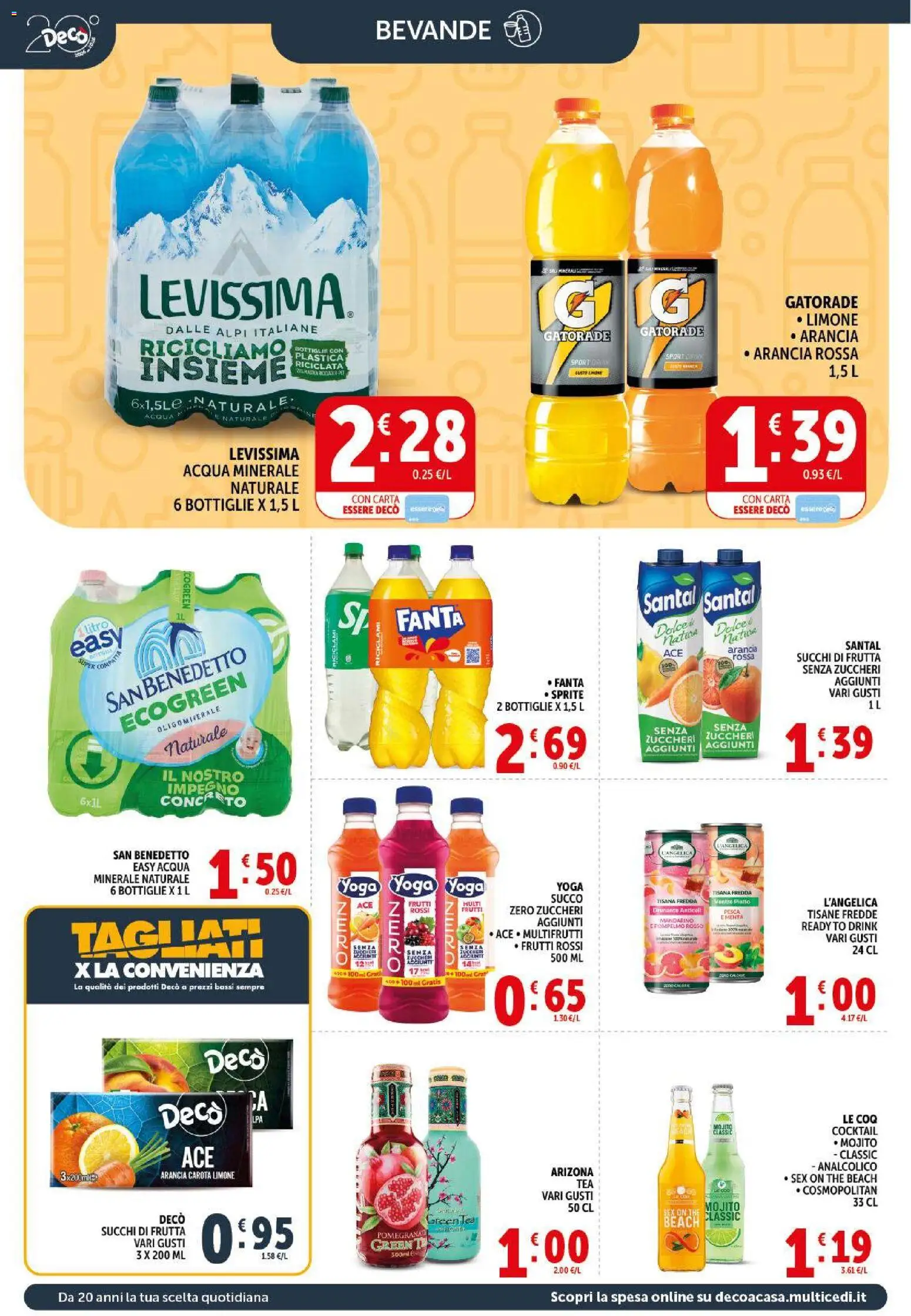 Volantino Decò del 29.05.2026 | Pagina: 16 | Prodotti: Pompelmo, Pesca, Arancia, Menta