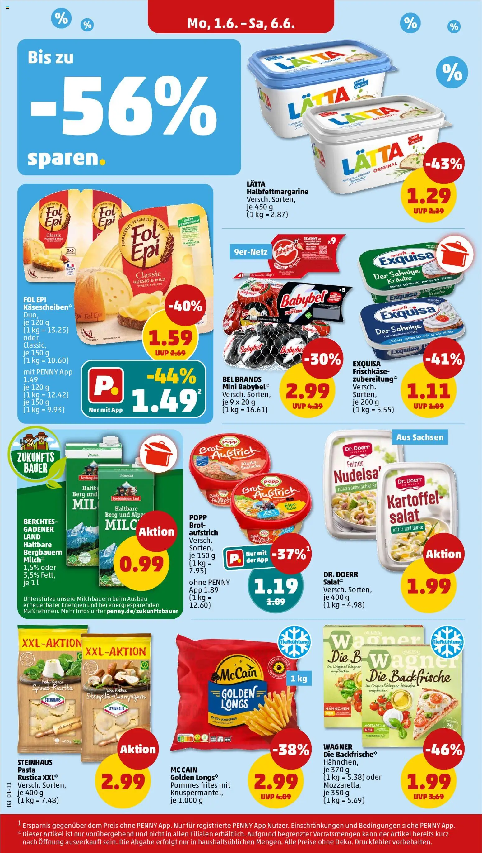 Penny Prospekt – gültig ab 01.06.2026 | Seite: 12 | Produkte: Milch, Eier, Pommes, McCain