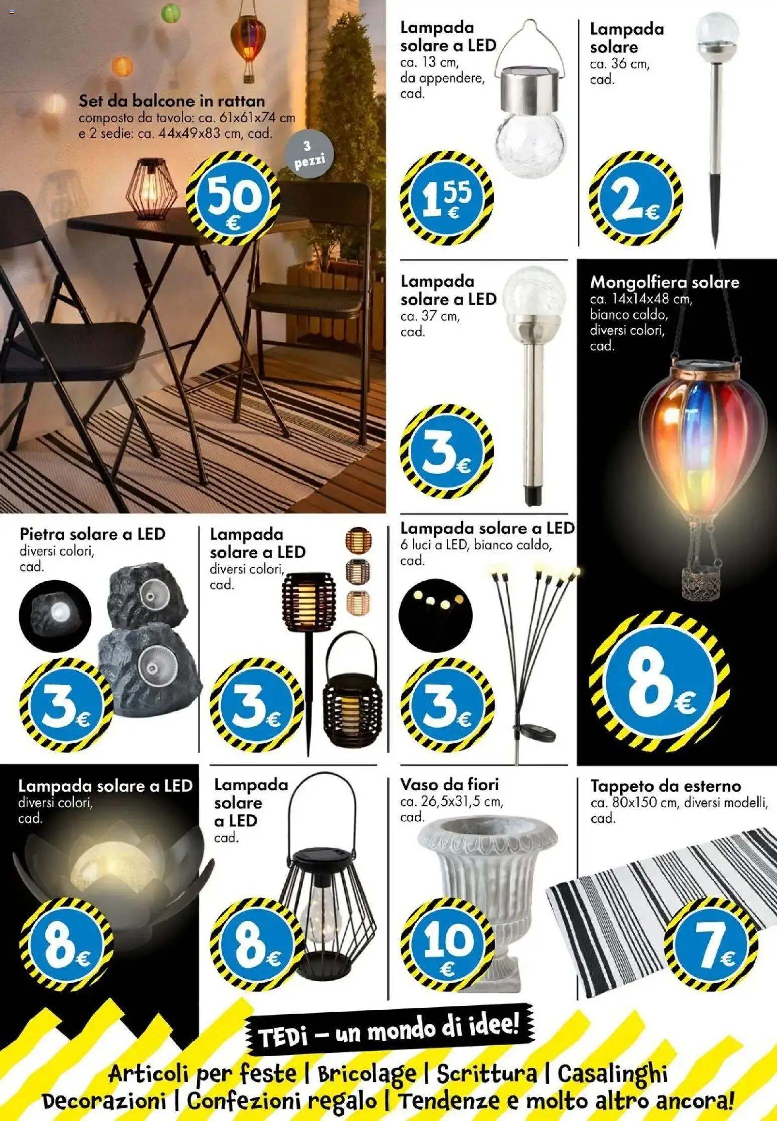 Volantino TEDi del 06.03.2026 | Pagina: 28 | Prodotti: Lampada solare, Tavolo, Tappeto, Lampada
