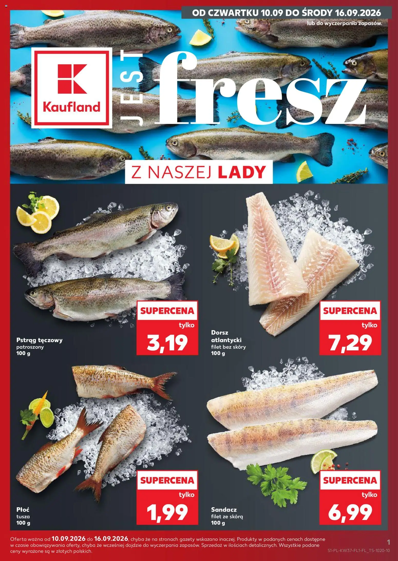Kaufland Polsko leták - Jest fresz od 10.09.2026 | Strana: 1 | Produkty: Filet