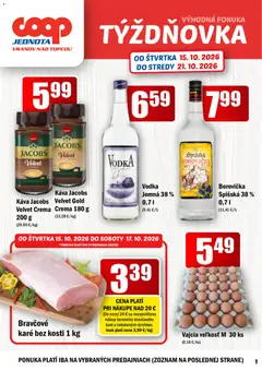 COOP Jednota leták platný od 15.10.2026