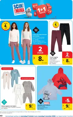 Fleece legging voor meisjes, 3 tot 14 jaar, verschillende kleuren - Voorbeeld van een folder van Carrefour, geldig van 21/10/2026 | Pagina: 40