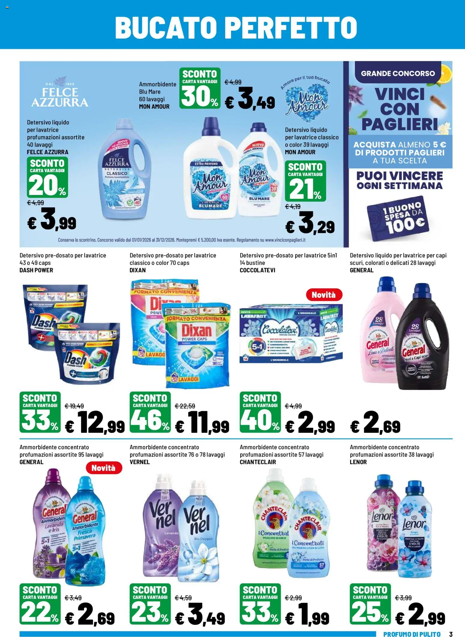 Volantino Iper del 03/09/2026 | Pagina: 3 | Prodotti: Ammorbidente, Lavatrice, Lavanda