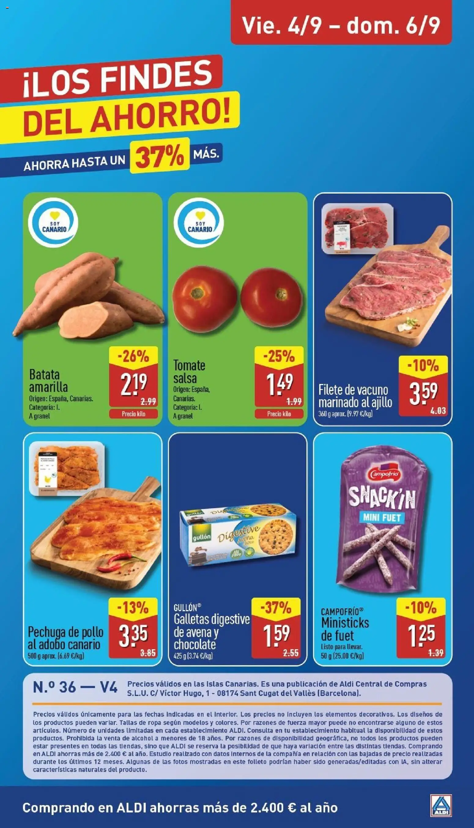 Aldi folleto Canarias │ válido desde el 31/08/2026 | Página: 35 | Productos: Chocolate, Filete, Alcohol, Pollo
