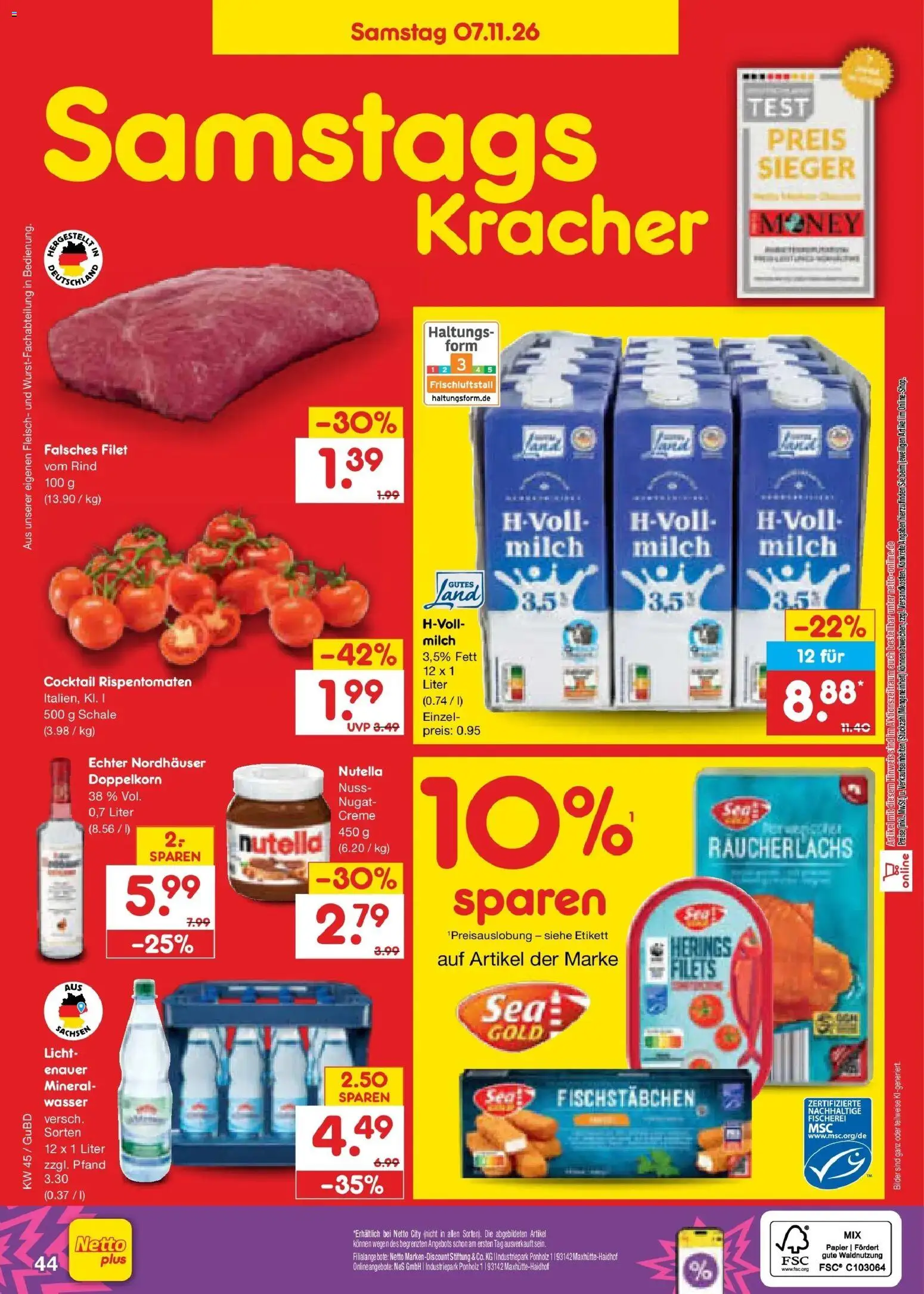 Netto Marken-Discount Prospekt Augustusburg – gültig ab 02.11.2026 | Seite: 64 | Produkte: Creme, Bilder, Räucherlachs, Wasser