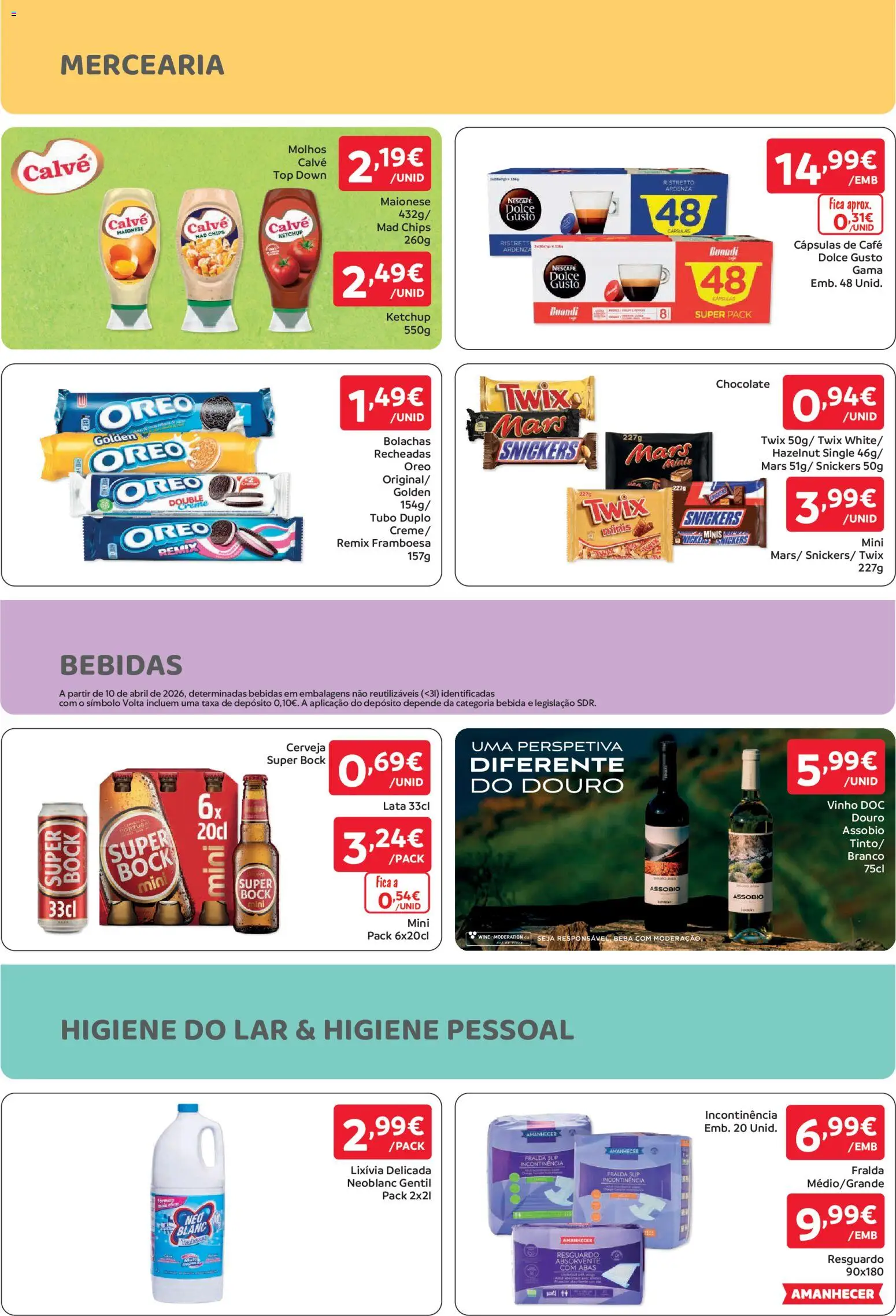 Amanhecer folheto │ válido de 27/08/2026 | Página: 4 | Produtos: Café, Vinho, Cerveja, Dolce gusto