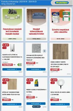 Praktiker akciós újság - amely érvényes a következő dátumtól: 04.06.2026 | Oldal: 29 | Termékek: Padlólap, Gres, Kavics, Lámpa