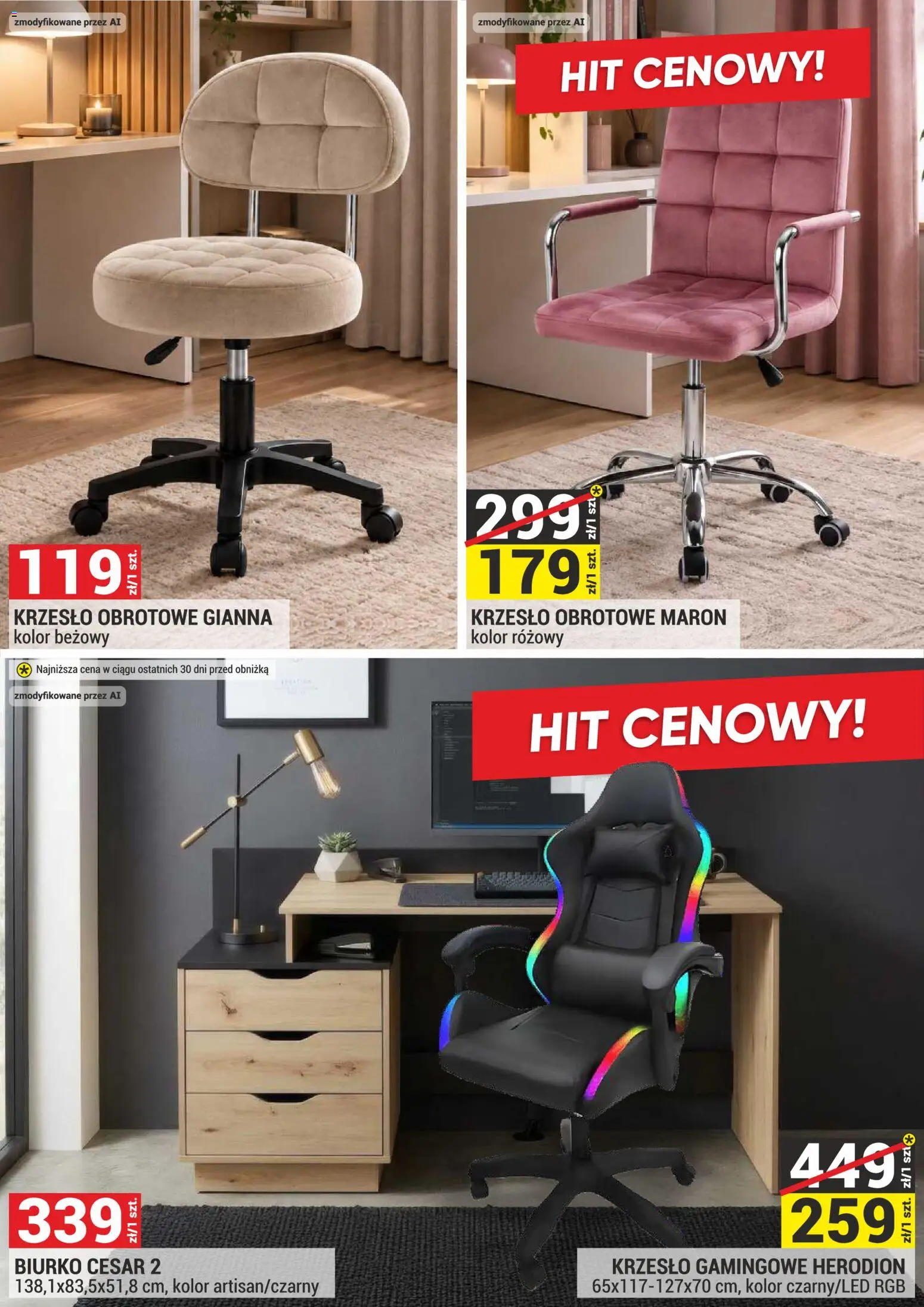 Merkury Market gazetka - Meble od 01.11.2026 | Strona: 18 | Produkty: Krzesło, Biurko