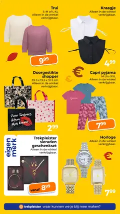 Trekpleister folder - Voorbeeld van een folder van Trekpleister, geldig van 13-10-2026 | Pagina: 66 | Producten: Pyjama, Horloge, Trui