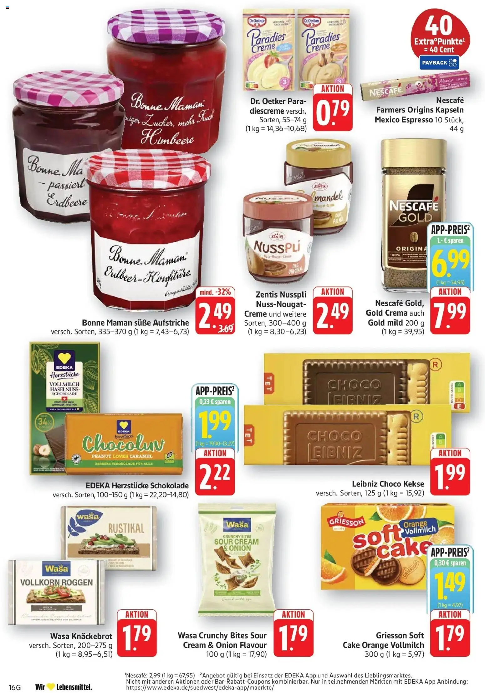 E center Prospekt Göppingen – gültig ab 17.05.2026 | Seite: 22 | Produkte: Schokolade, Himbeere, Kekse, Bonne maman