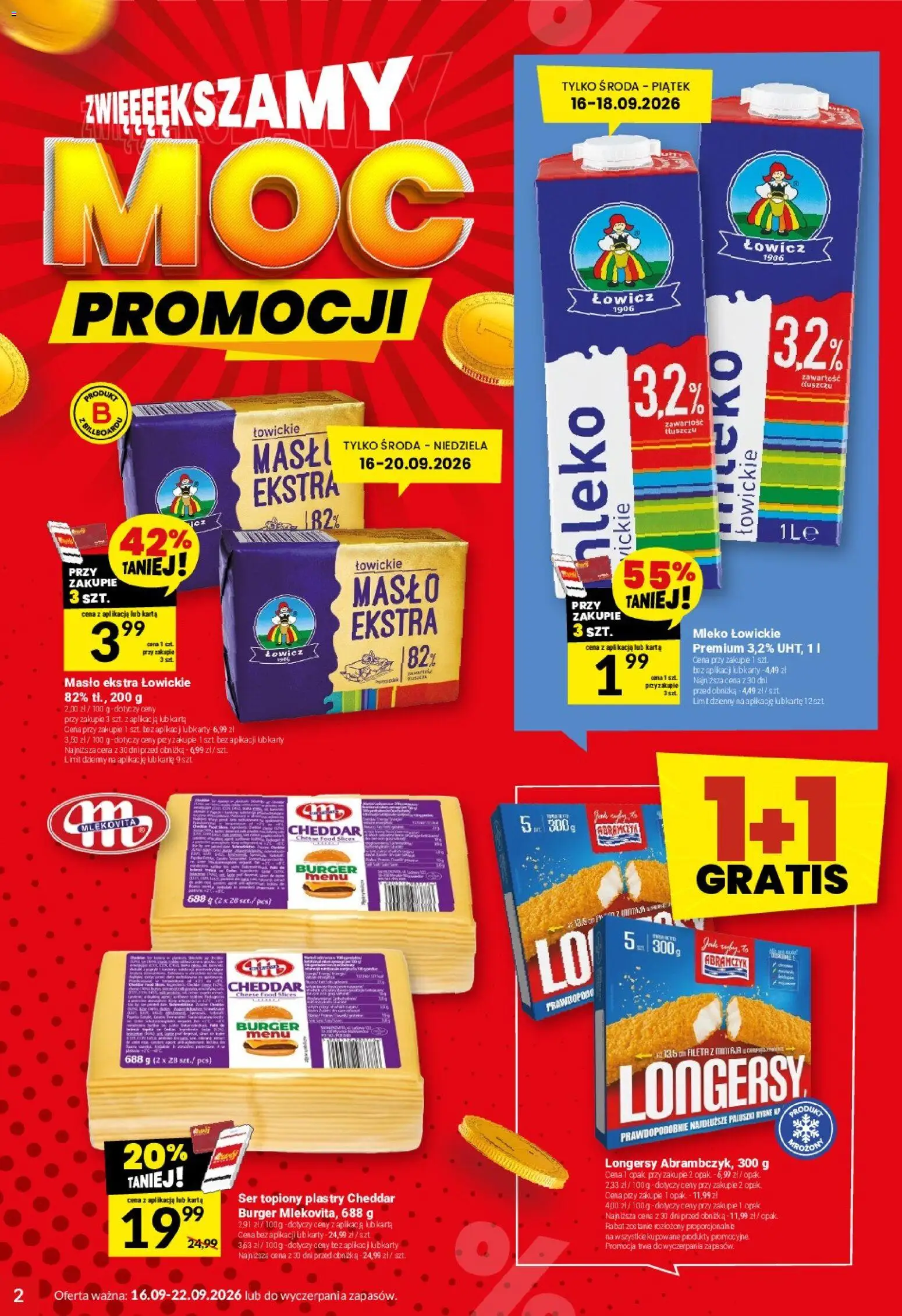 Twój Market gazetka od 16.09.2026 | Strona: 2 | Produkty: Karta, Ser topiony, Paluszki rybne, Ser