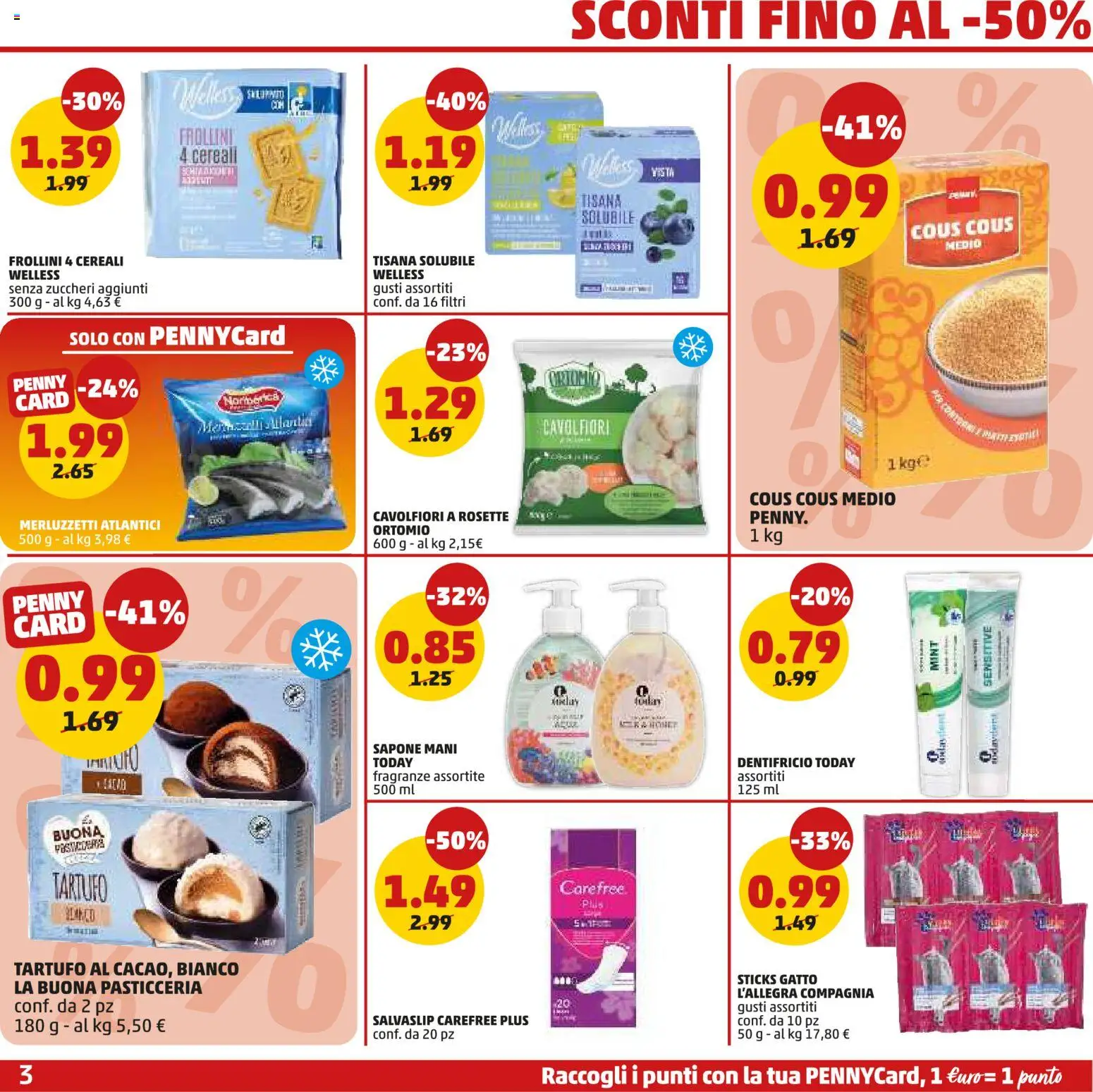 Volantino PENNY del 08/10/2026 | Pagina: 3 | Prodotti: Tisana, Tartufo, Sapone, Salvaslip