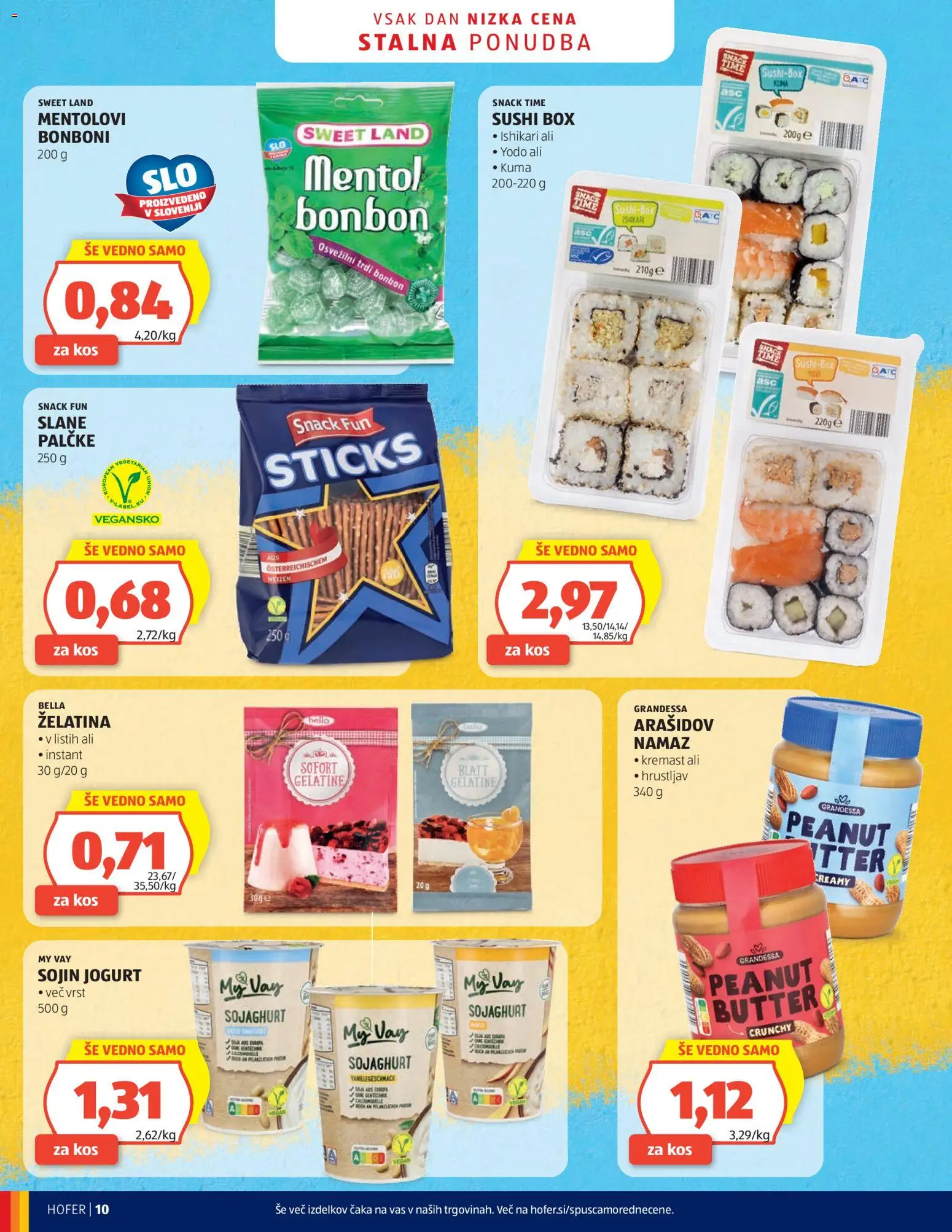 Hofer SI katalog | vrijedi od 13.05.2026 | Stranica: 10 | Proizvodi: Jogurt, Sushi, Namaz