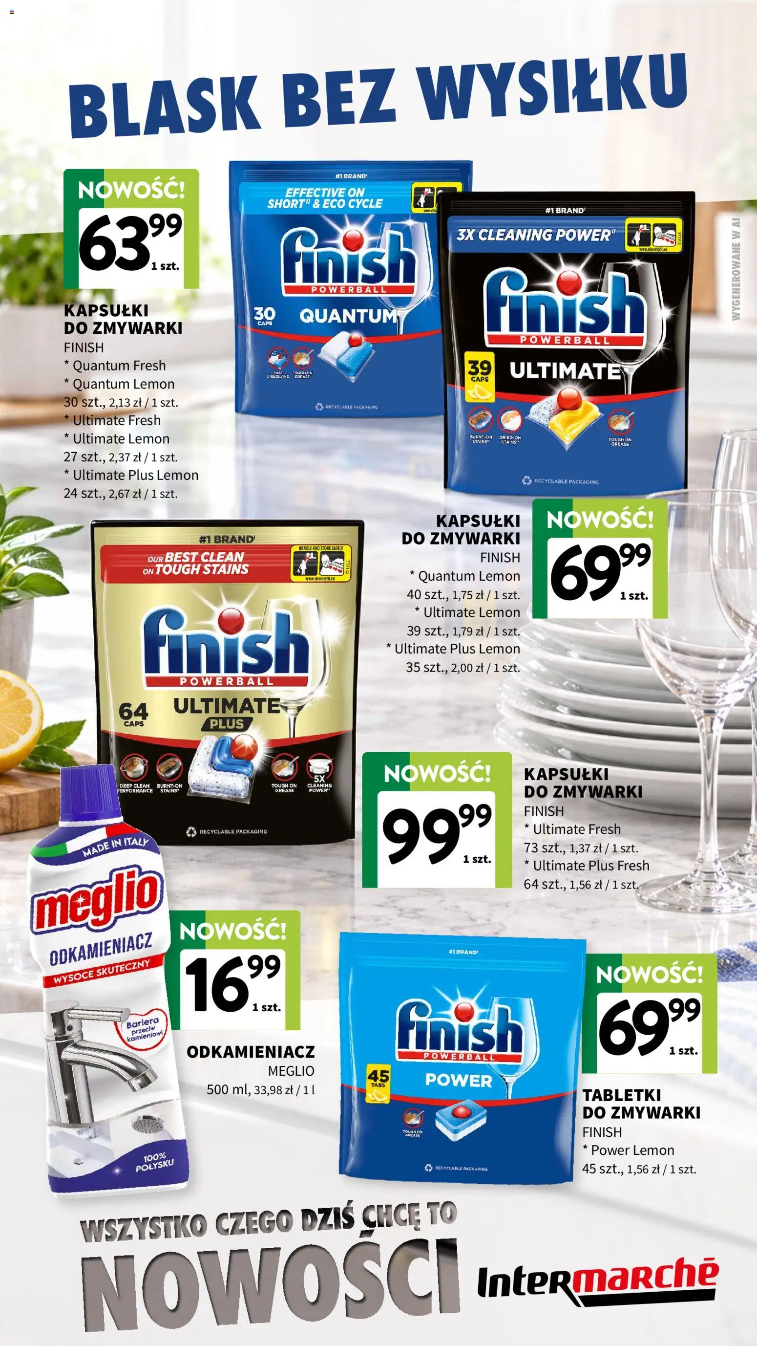 Intermarche gazetka - Nowości od 14.10.2026 | Strona: 17 | Produkty: Kapsułki, Odkamieniacz, Finish, Tabletki do zmywarki