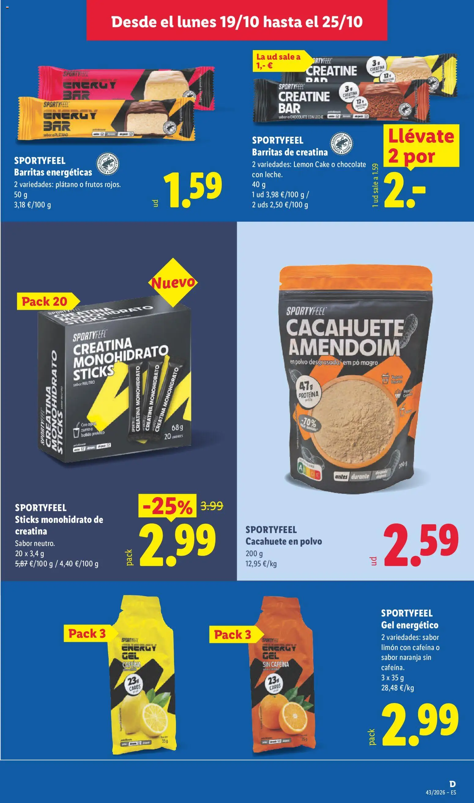 Lidl folleto de bazar │ válido desde el 19/10/2026 | Página: 19 | Productos: Polvo, Proteína, Chocolate, Limón