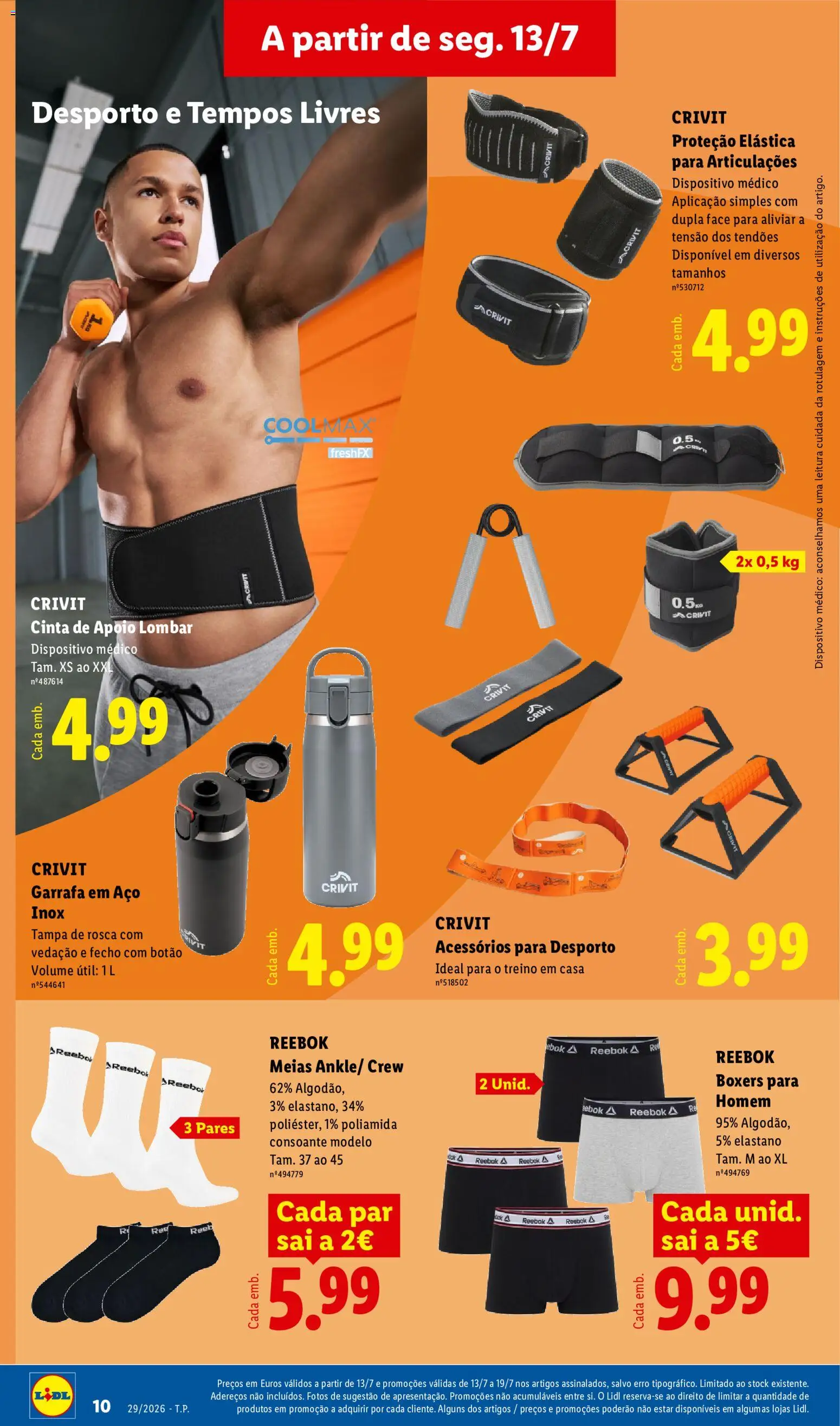 Lidl Novidades │ válido de 13/07/2026 | Página: 10 | Produtos: Meias