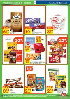 ČIA MARKET leidinys galioja nuo 09.06.2026 | Puslapis: 12 | Prekių: Kava, Pusryčių dribsniai, Saldainiai, Dribsniai