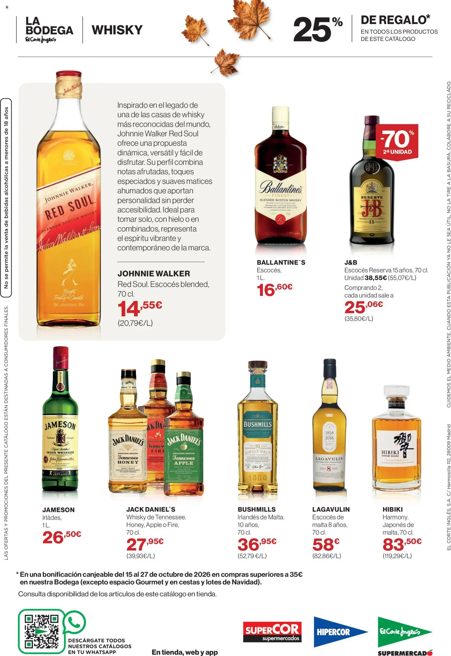 Supercor Canarias │ válido desde el 01/10/2026 | Página: 36 | Productos: Hielo, Apple, Jack Daniel's, Bebidas