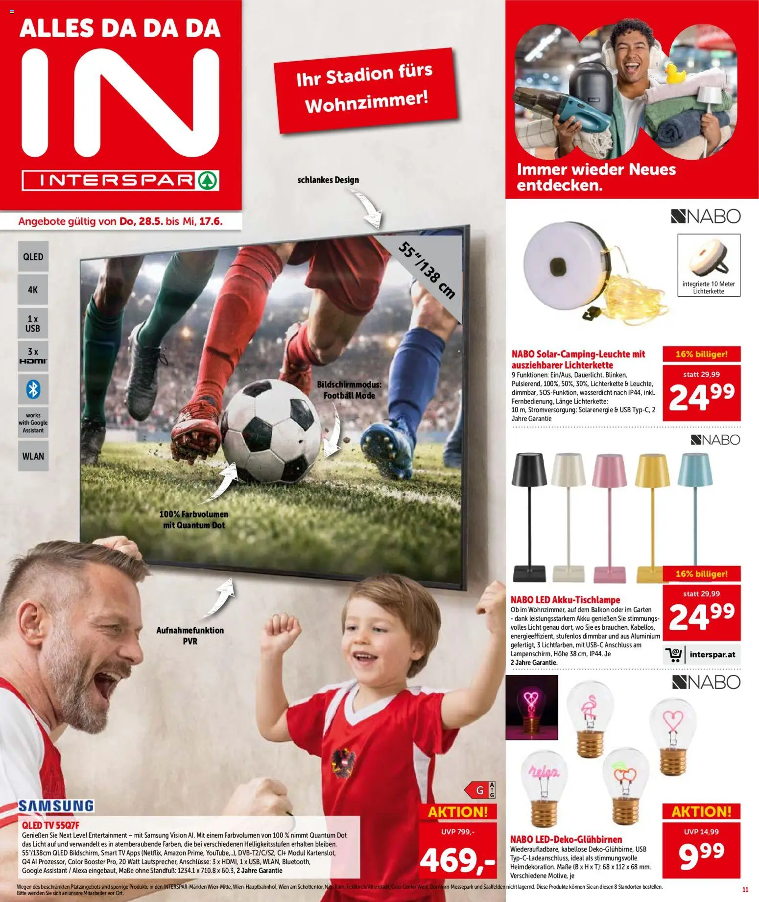 Interspar Flugblatt - Oberösterreich gültig ab 29.05.2026 | Seite: 11 | Produkte: TV, USB, Samsung