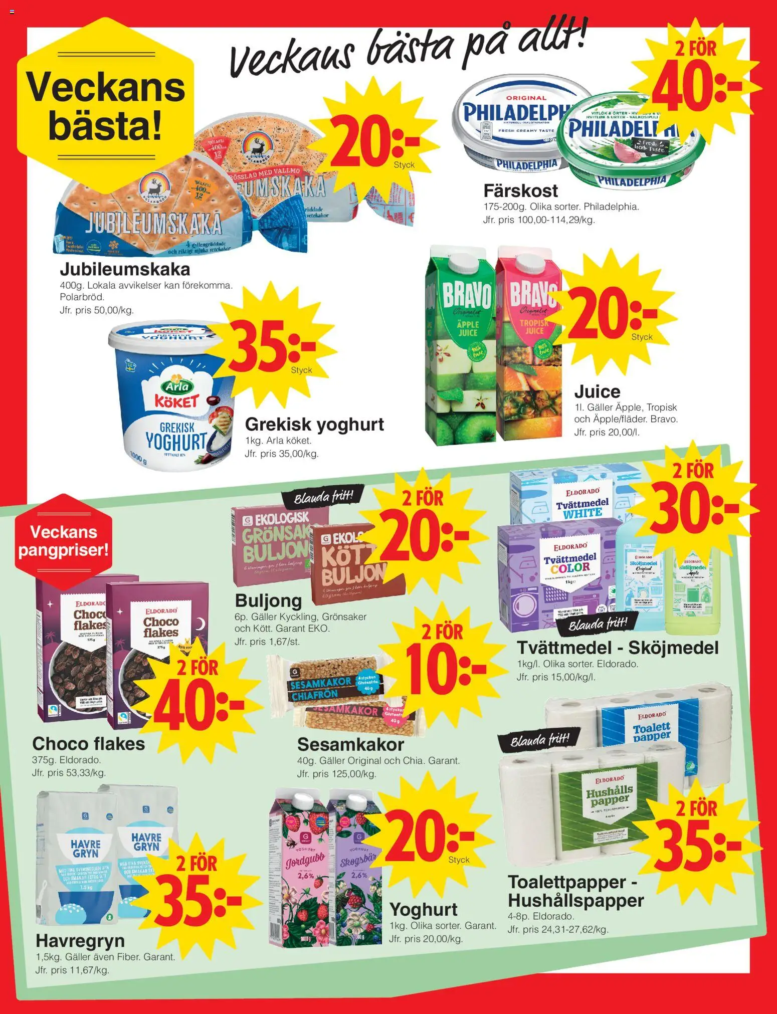 Matöppet reklamblad aktuell från 17/08/2026 | Sida: 2 | Produkter: Toalettpapper, Galler, Grekisk yoghurt, Papper