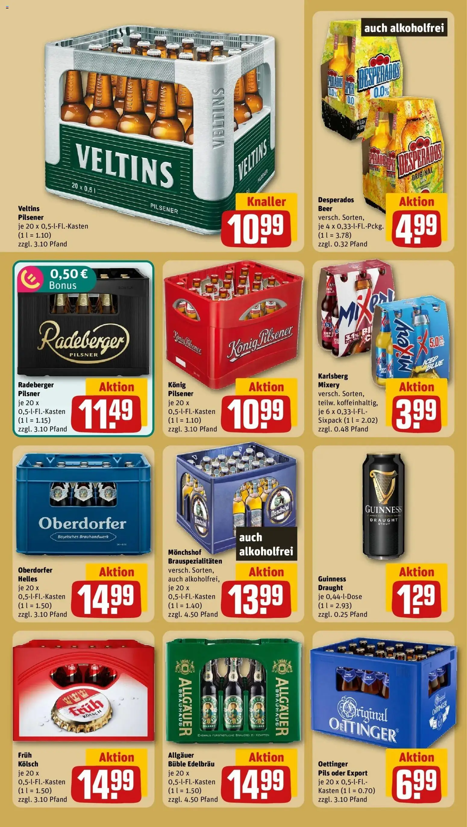 REWE Prospekt ab 26.10.2026 zum Blättern » Angebote | Seite: 15 | Produkte: Monchshof, Konig pilsener, Bier, Veltins