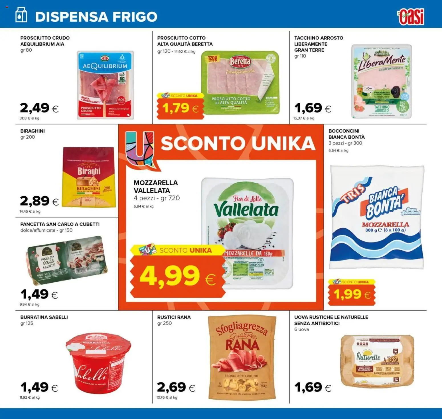 Volantino Oasi del 21/08/2026 | Pagina: 19 | Prodotti: Prosciutto Crudo, Uova, Latte, Rustici