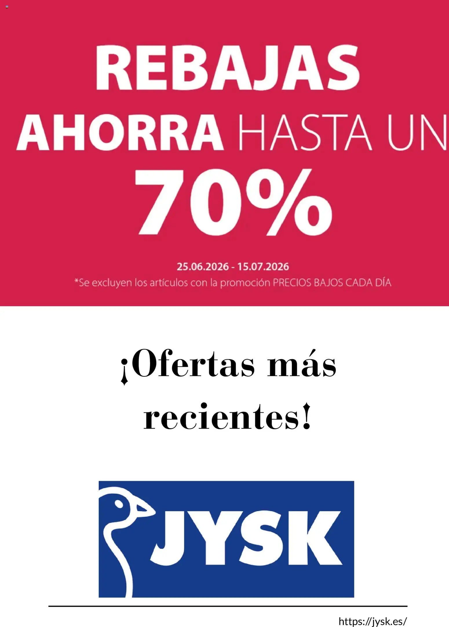 JYSK catálogo │ válido desde el 25/06/2026 | Página: 1